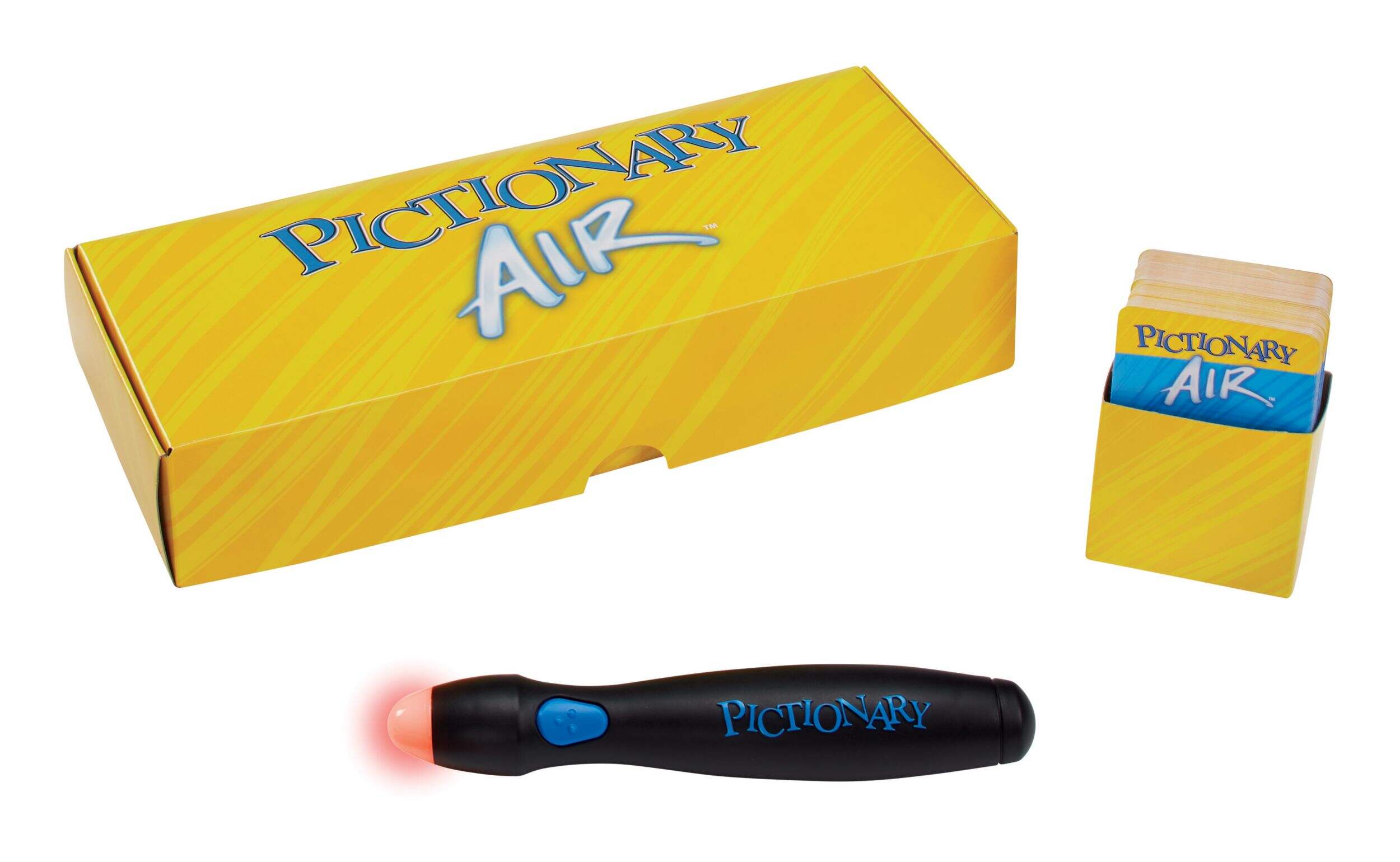 Pictionary Air™ Family Air Drawing Game w/Light-up Pen & Clue Cards, Ages 8+ Composite_or_Mixed