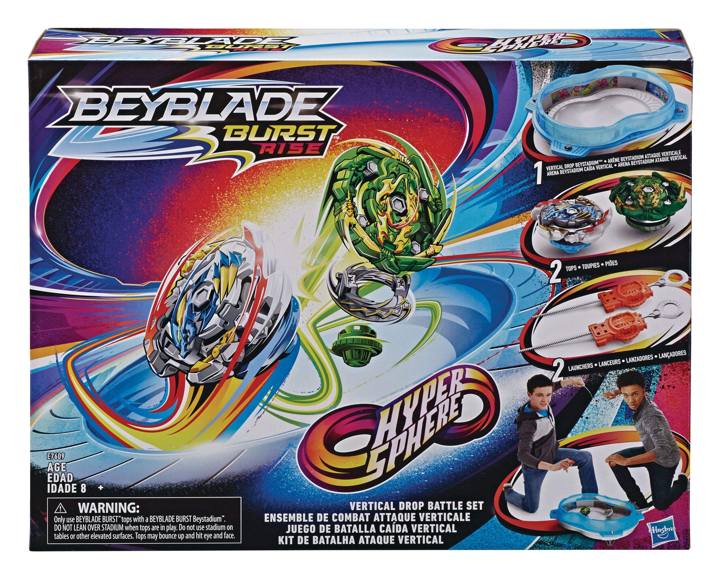 Beyblade Burst Rise Hypersphere Vertical Drop Battle Set Front_Elevated