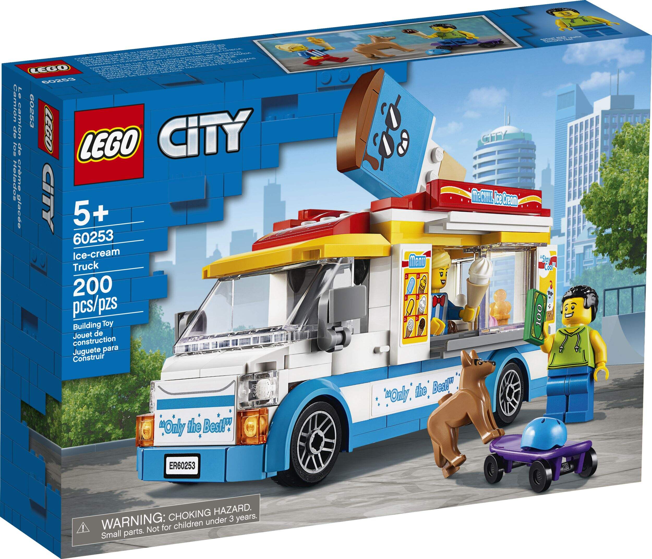 LEGO® City Ice Cream Truck 60253 Building Toy Kit For Kids, Ages 5+ Front_Three_Fourths_Angled_Right
