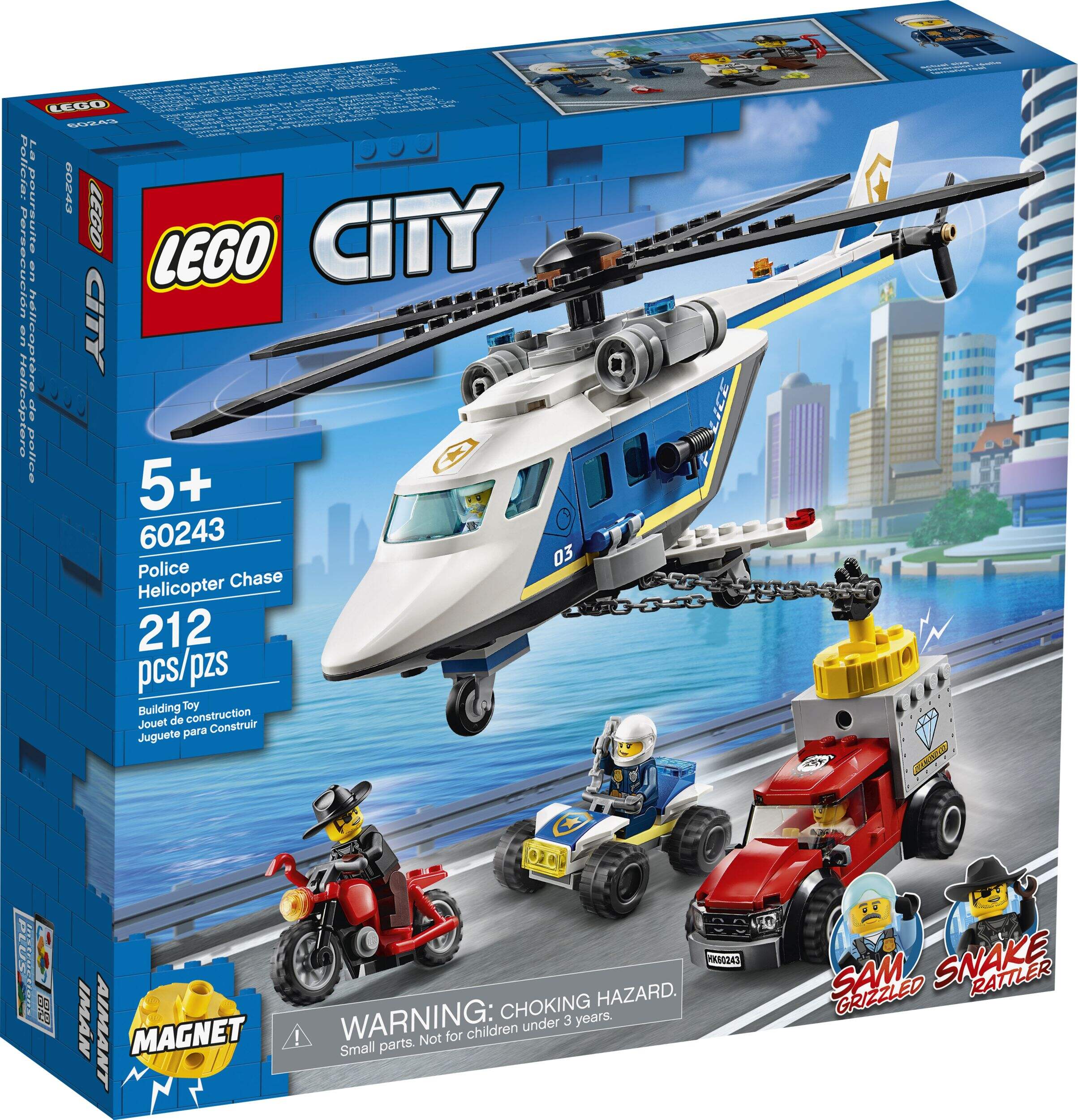 L'arrestation en hélicoptère LEGO City (60243), 5 ans et plus Front_Three_Fourths_Angled_Left