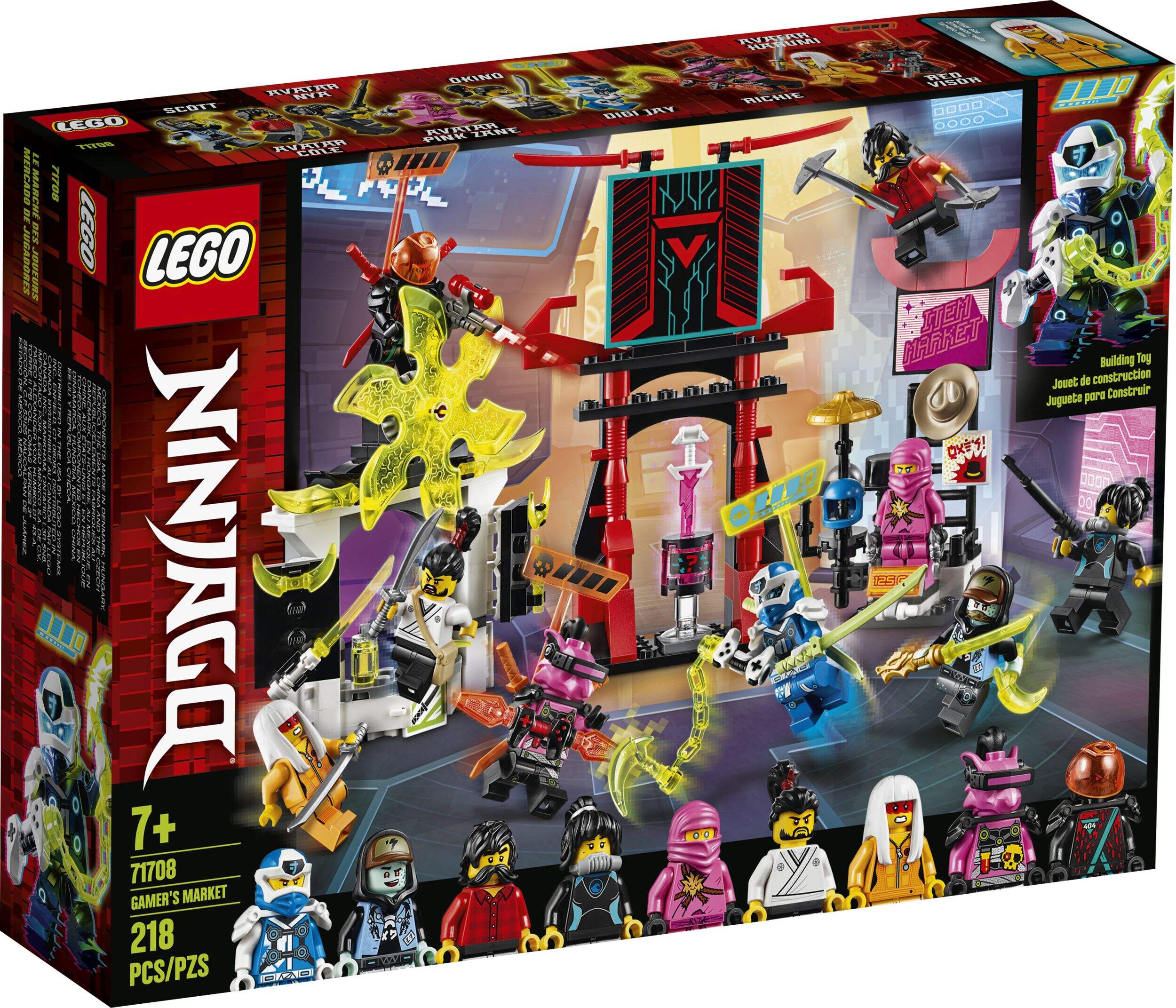 LEGO NINJAGO, Le marché des joueurs, 71708 Front_Angled_Left