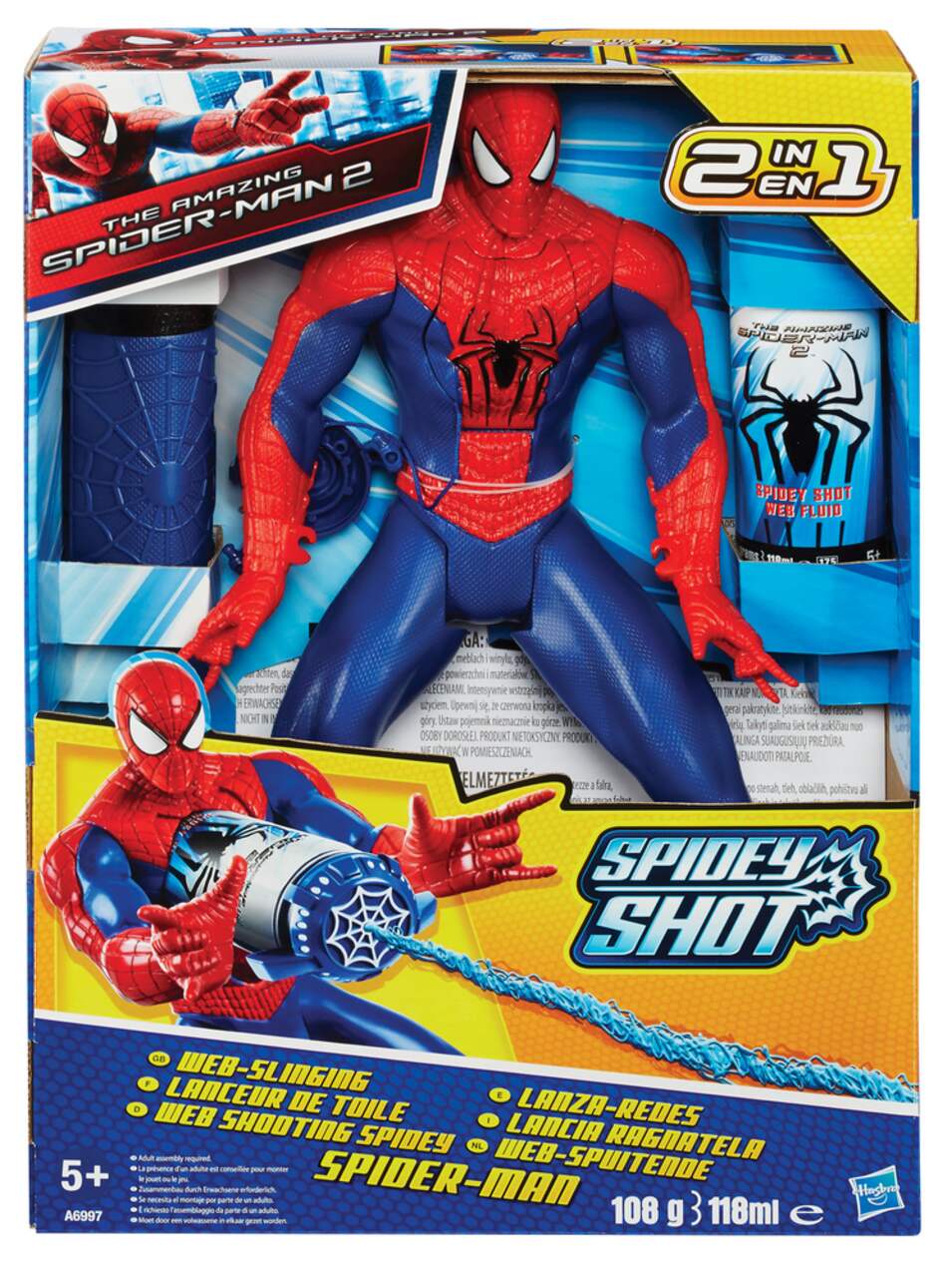 Figurine Spiderman lançant son filet