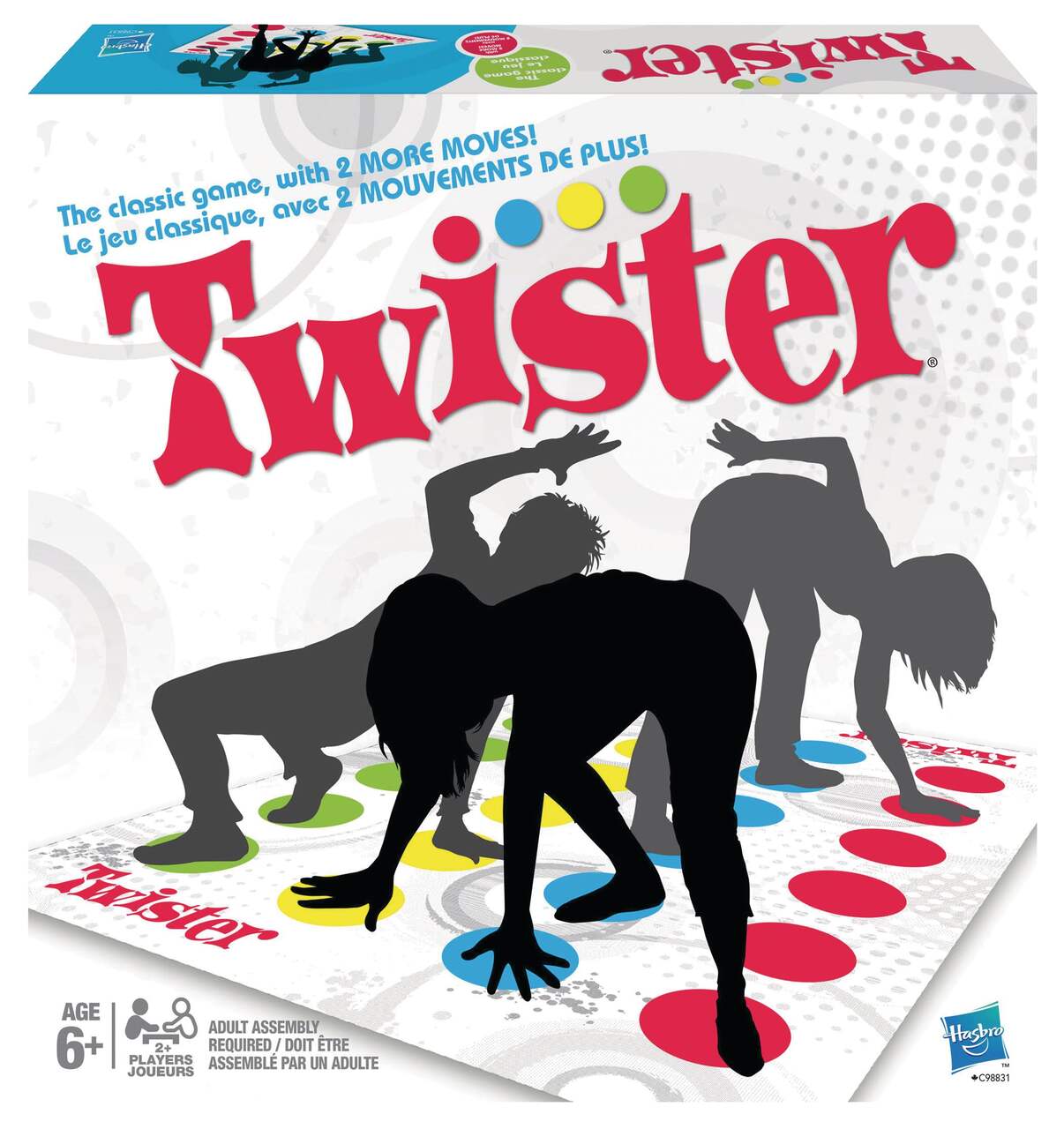Jeu Hasbro Twister avec tapis et flèche tournante, 6 ans et plus