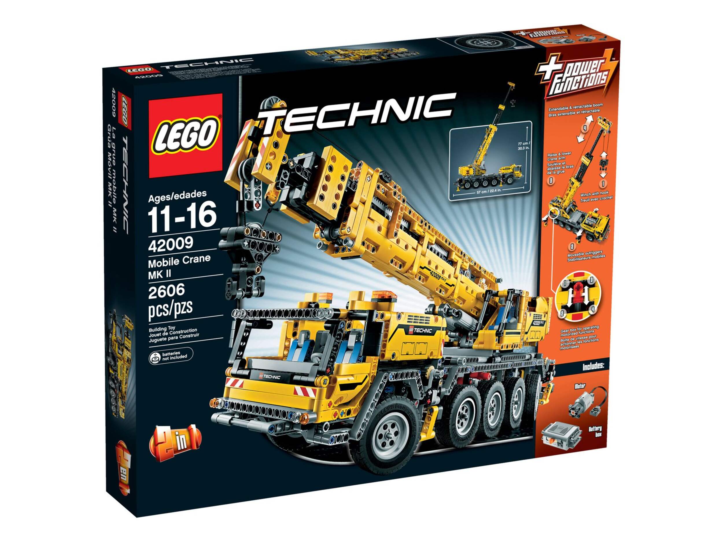 Lego Technic Mobile Crane MK II, 2606-pc Front_Angled_Right
