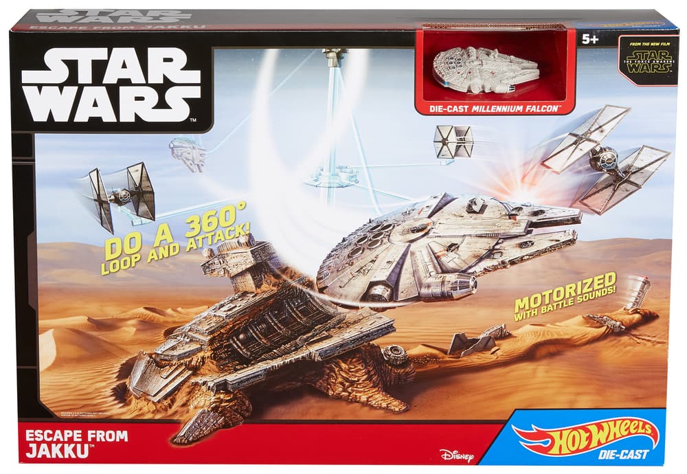 hot wheels star wars escape from jakku playset