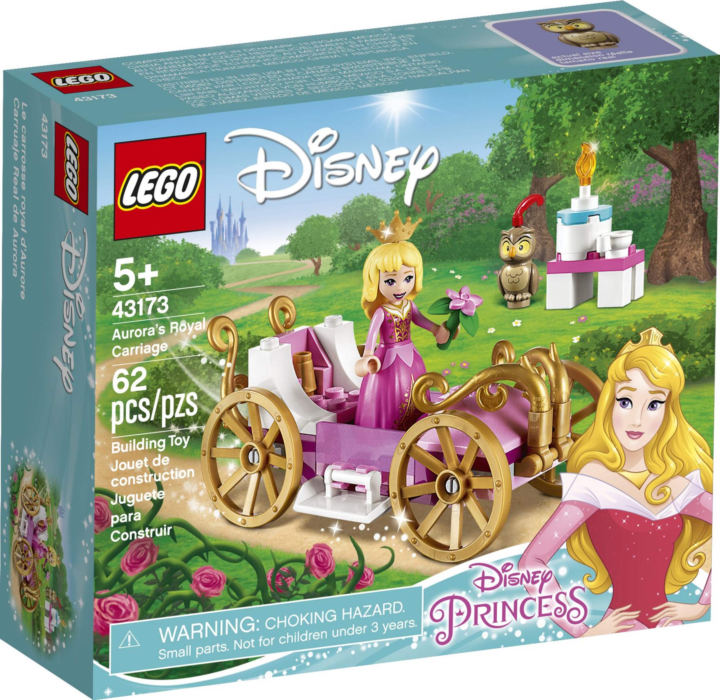 Carrosse royal d'Aurore LEGO - 43173 Front_Angled_Right