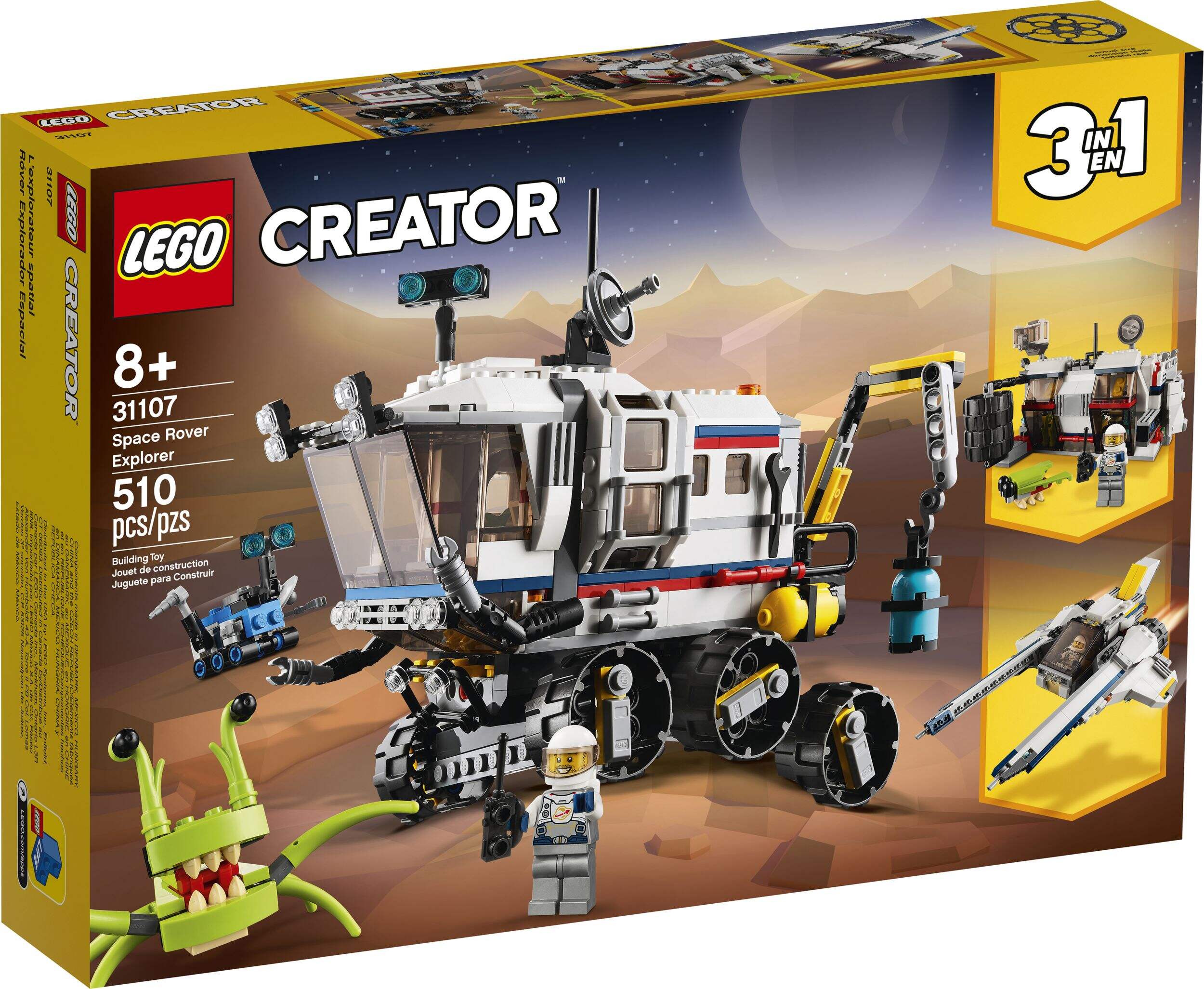 L'explorateur spatial LEGO Creator 3-en-1 (31107), 8 ans et plus Front_Angled_Right