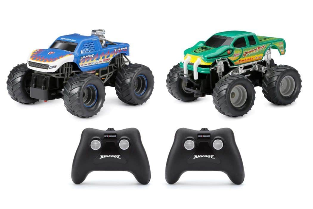 New Bright 1 24 Scale Monster Truck Remote Controlled Twin Pack Toy Playset with Ramps Assorted Ages 4 Canadian Tire