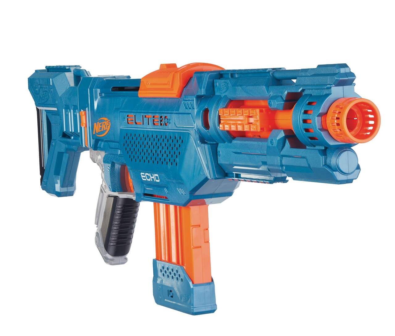 Pistolet NERF Elite 2.0 Echo CS-10 Slam-Fire avec 24 fléchettes NERF et  chargeur de 10 fléchettes, 8 ans et plus