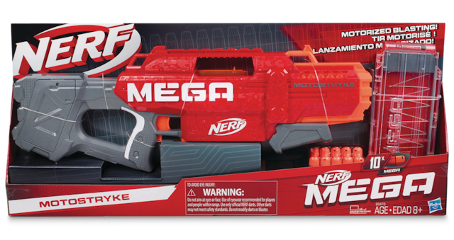 NERF Mega Motostryke Motorized Blaster Set With 10 NERF Mega Darts & 10 ...