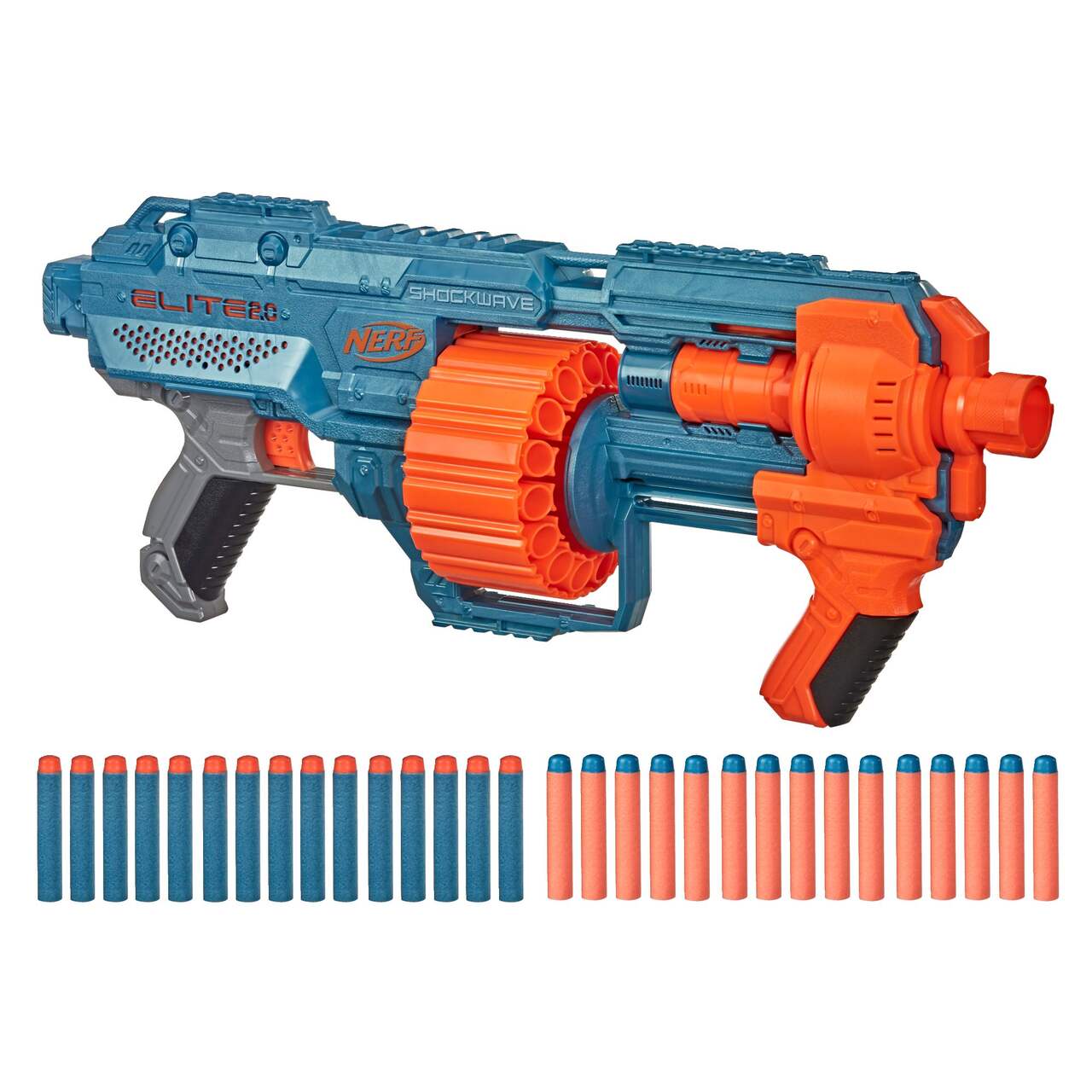 Fusil NERF fusil bleu avec 20 fléchettes en mousse