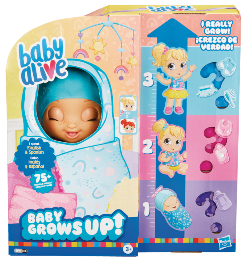 Hasbro Baby Alive Baby Grows Up Doll with Accessories For Kids ...