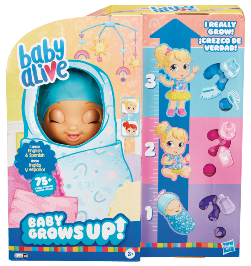 Hasbro Baby Alive Baby Grows Up Doll with Accessories For Kids