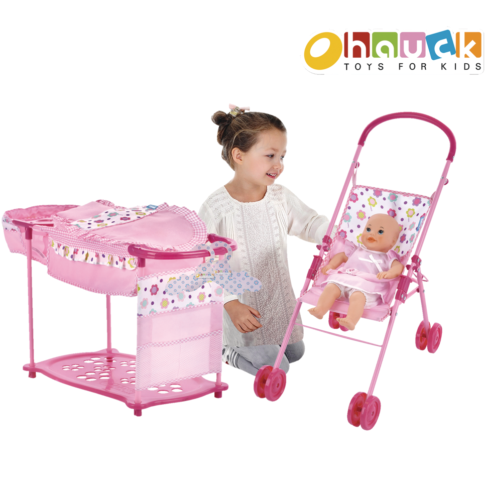 doll stroller crib high chair