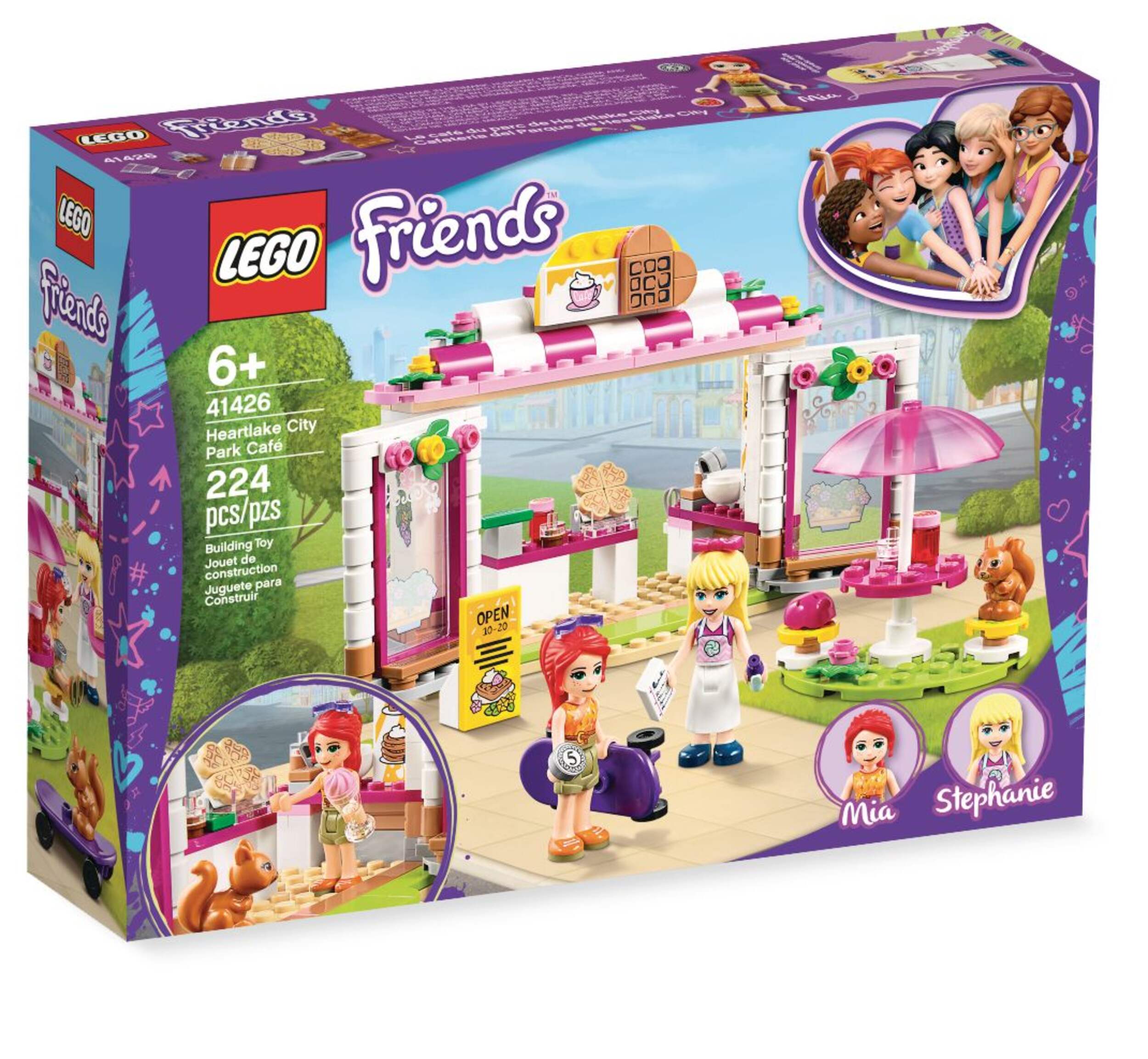 LEGO® Friends Heartlake City Park Café 41426 Building Toy Kit For Kids, Ages 6+ Front_Angled_Right