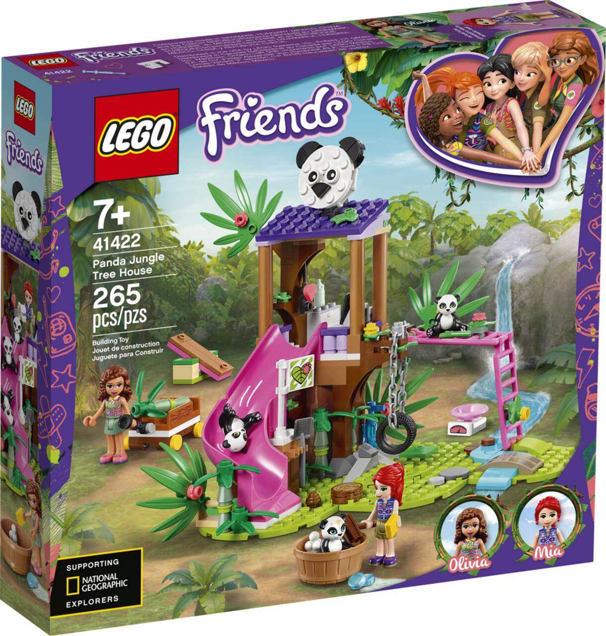 LEGO Friends Panda Jungle Tree House 41422 Building Toy Kit For