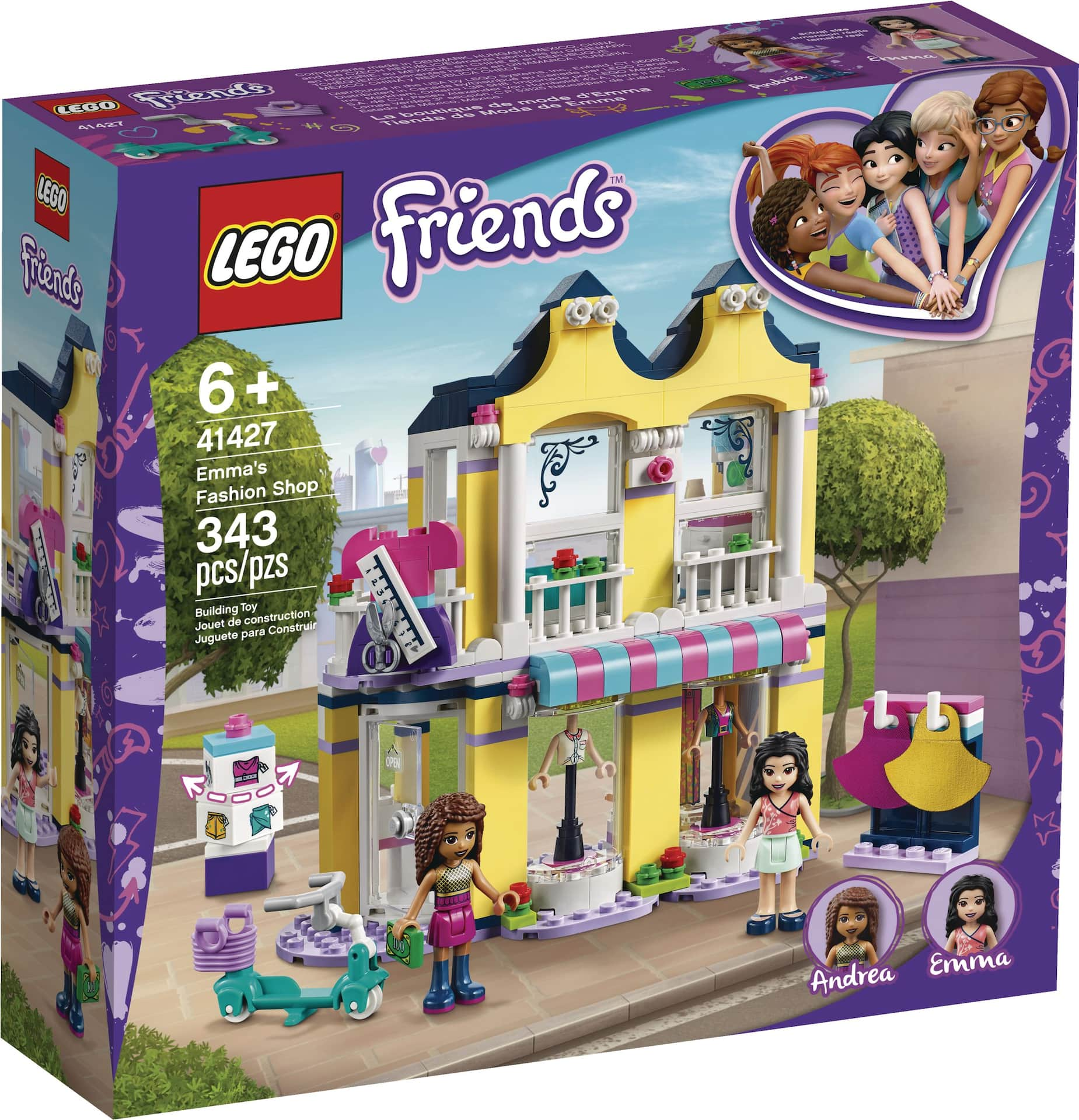 LEGO® Friends Emma's Fashion Shop 41427 Building Toy Kit For Kids, Ages ...