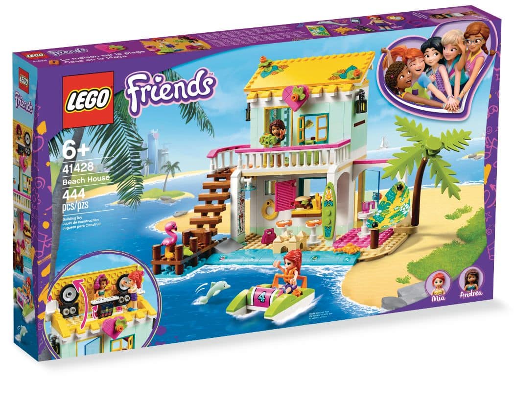 LEGO® Friends Beach House 41428 Building Toy Kit For Kids, Ages 6 ...