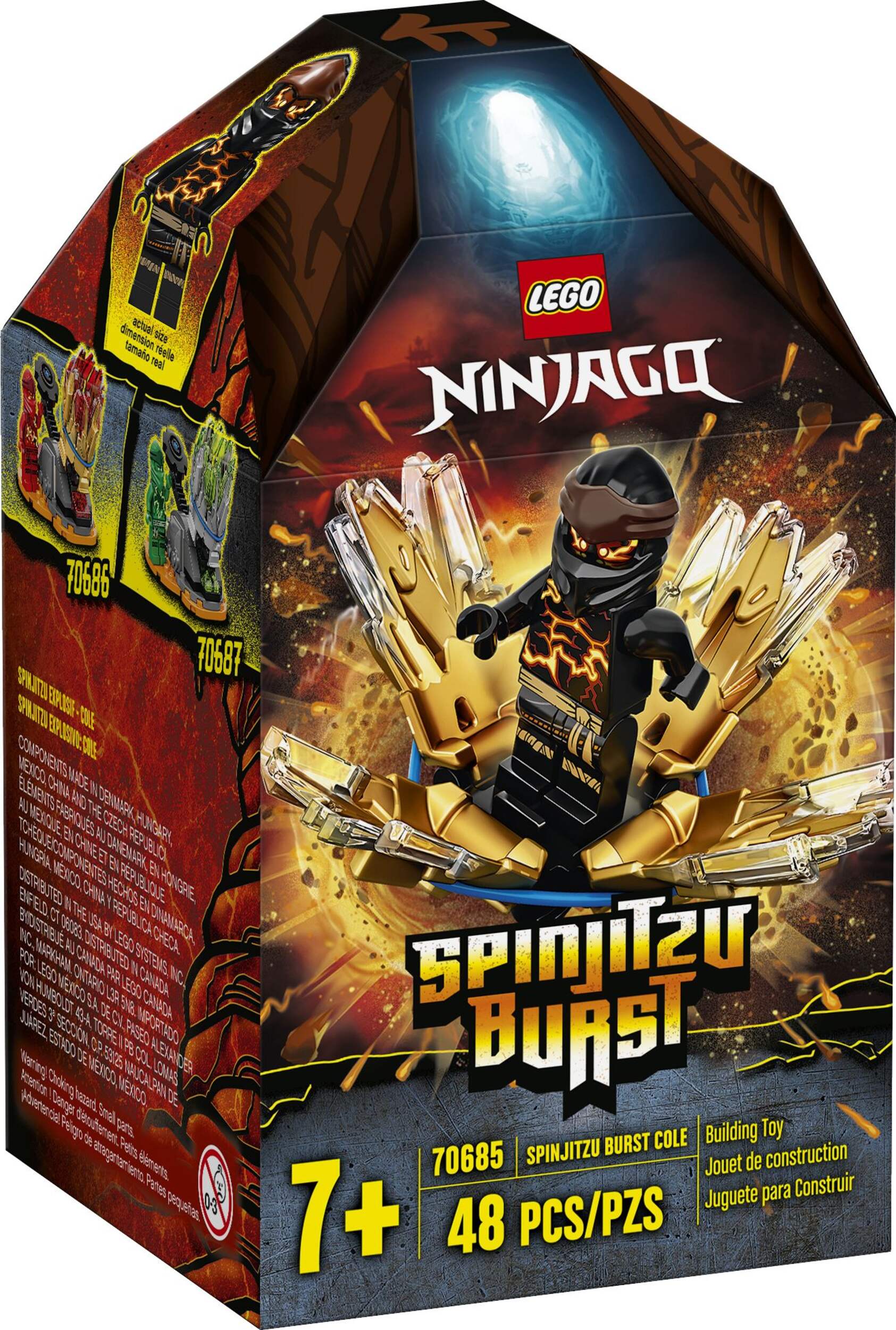 LEGO® NINJAGO® Spinjitzu Burst - Cole 70685 Building Toy Accessory Pack For Kids, Ages 7+ Front_Angled_Right