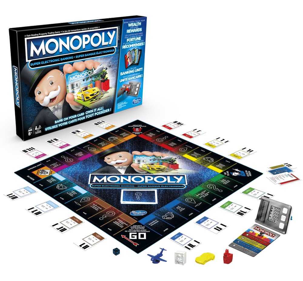 Hasbro Monoply Ultimate Rewards Family Board Game w/Electronic Banking ...