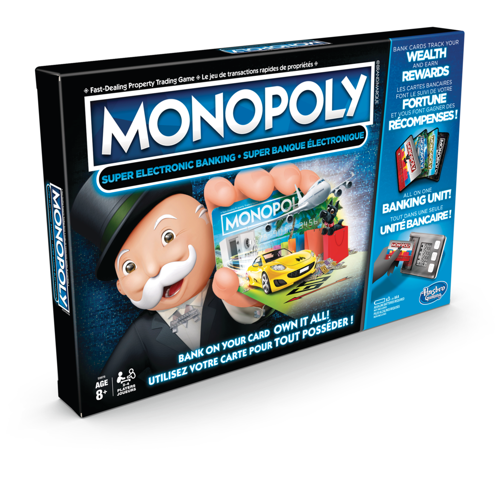 Hasbro Monoply Ultimate Rewards Family Board Game W Electronic Banking 