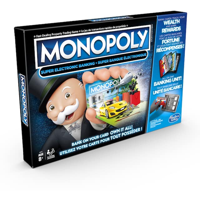 Hasbro Monoply Ultimate Rewards Family Board Game w/Electronic Banking ...