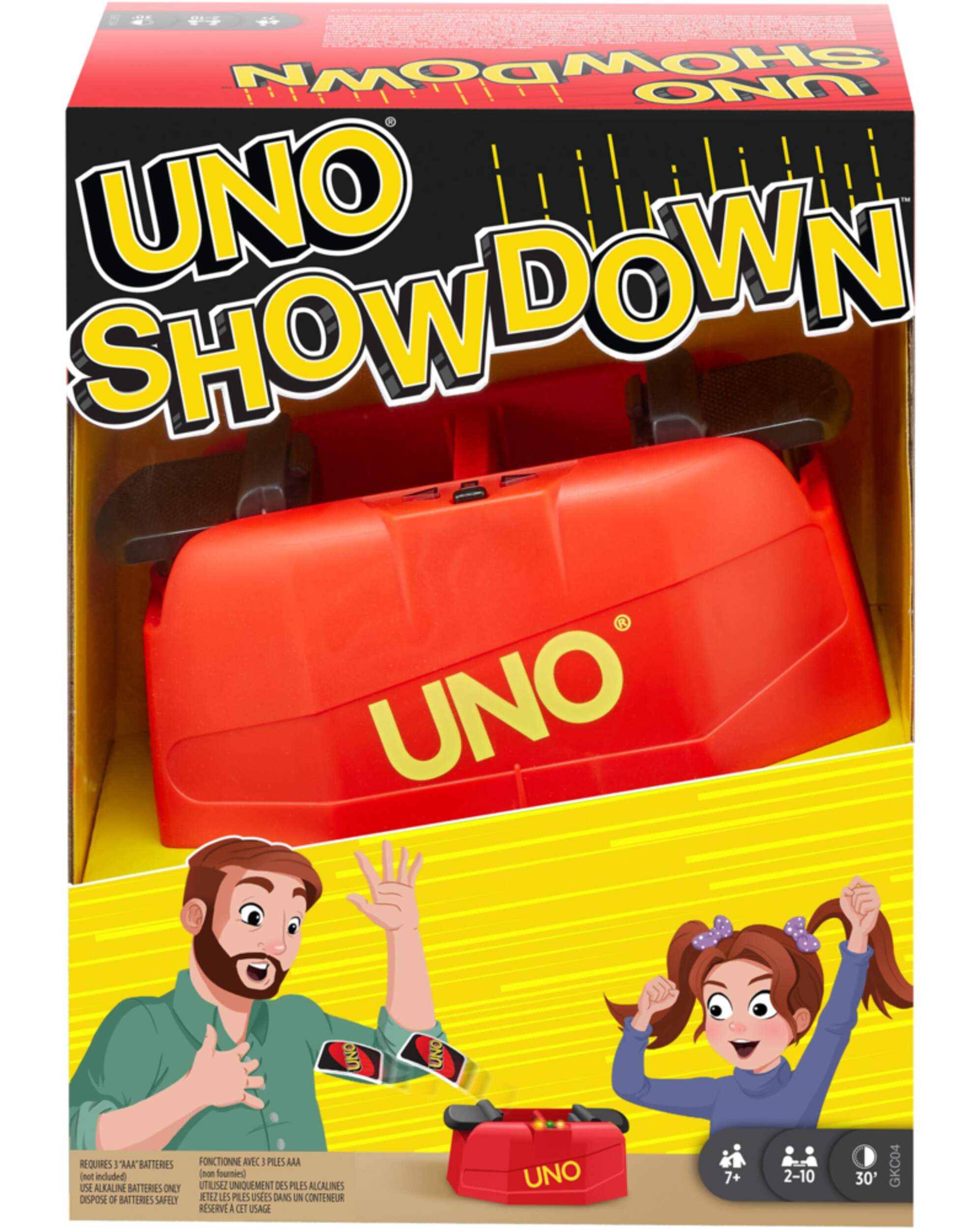 UNO Quick Draw Showdown Family Card Game w/ Unit, Ages 7+ Front_Flat