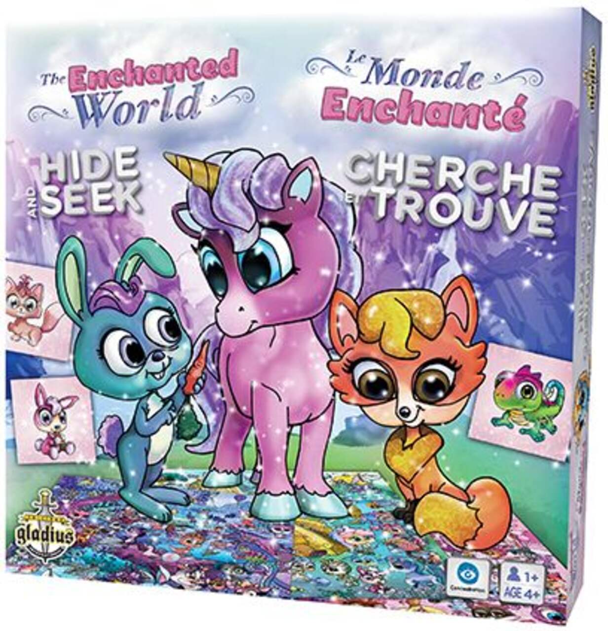 Hide and Seek The Enchanted World Family Board Game, Bilingual, Ages 4+
