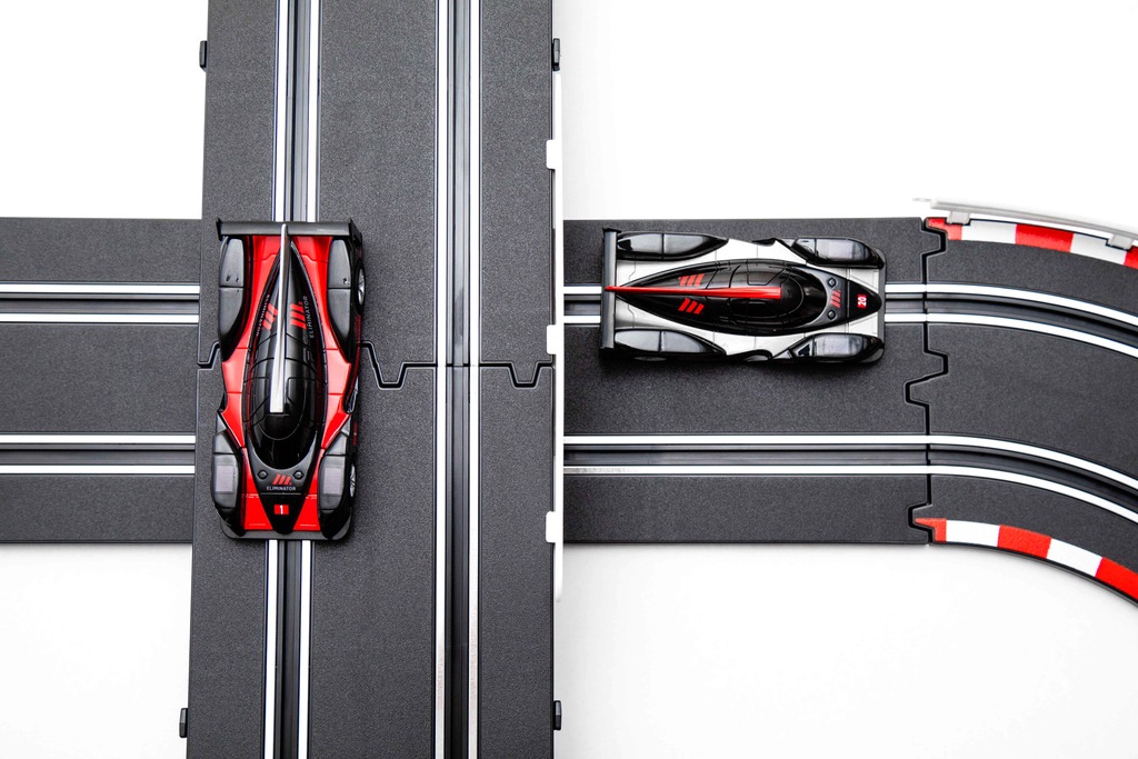 MotoMaster Slot Car & Racetrack Toy Set With Electric Powered Hand