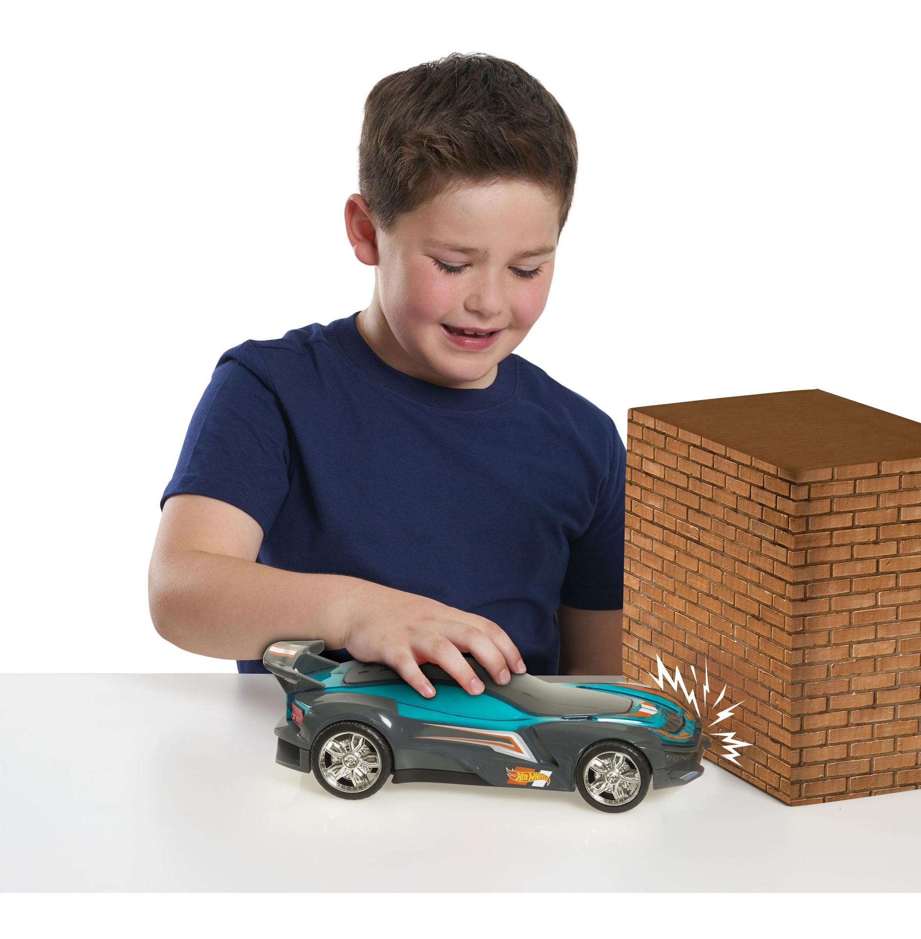 Hot Wheels Color Crashers Toy Race Car, Impact-Activated