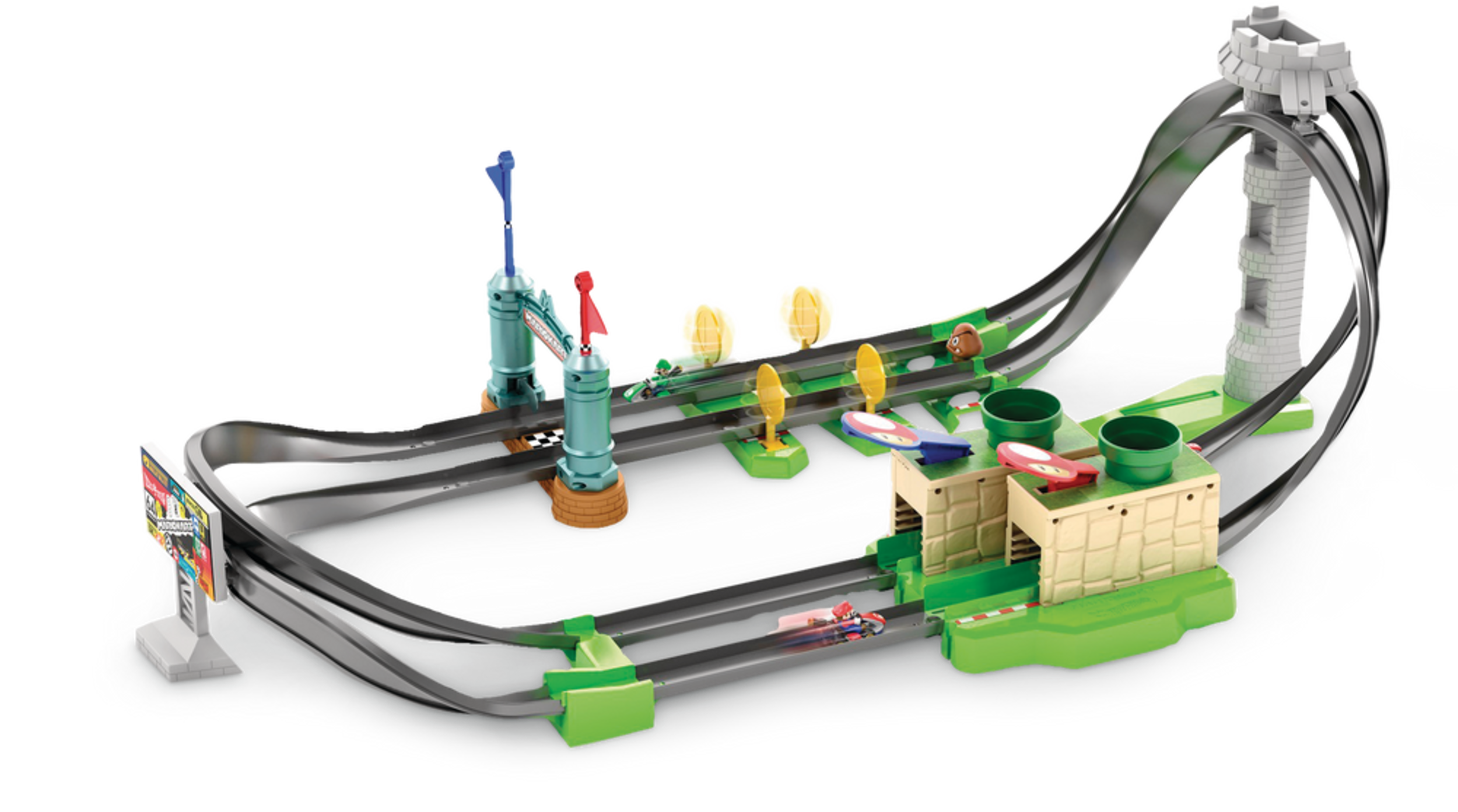 Hot Wheels Mario Kart Circuit Lite Launch And Race Stunt Car Track Playset Ages 5 Canadian Tire 2465