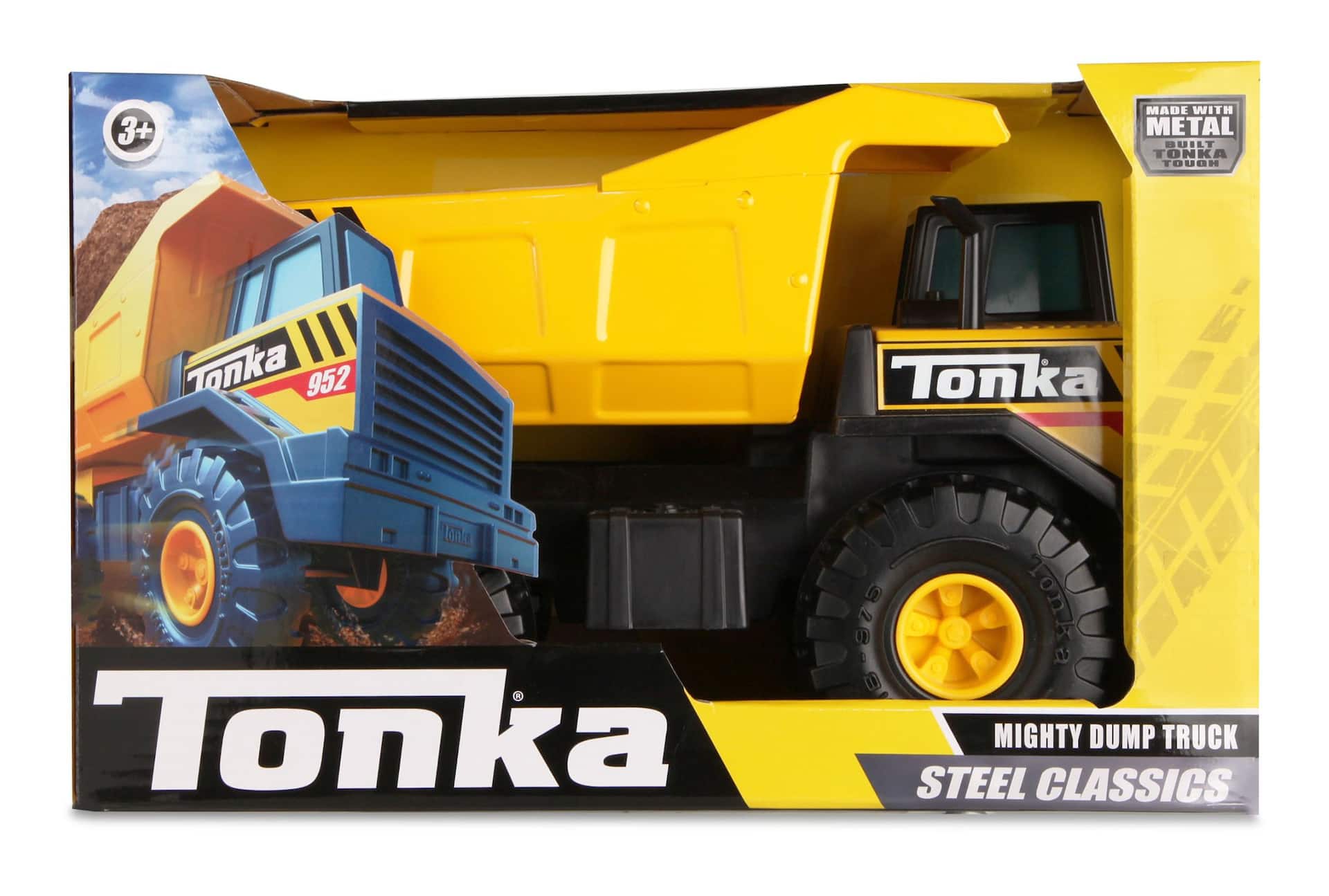 Tonka Steel Classics Mighty Dump Truck Toy Construction Vehicle