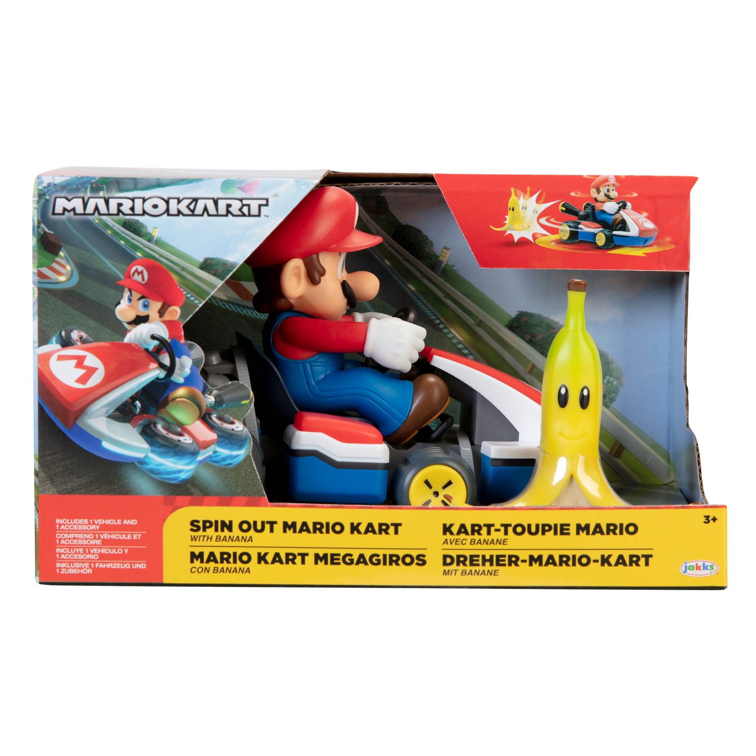 Nintendo Super Mario Spin Out Kart Toy - Mario or Luigi, Age 3+ Front_Elevated