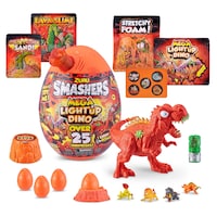 ZURU Smashers Mega Light Up Dino Egg, Over 25 Lava Surprises , Age 5+ Composite_or_Mixed