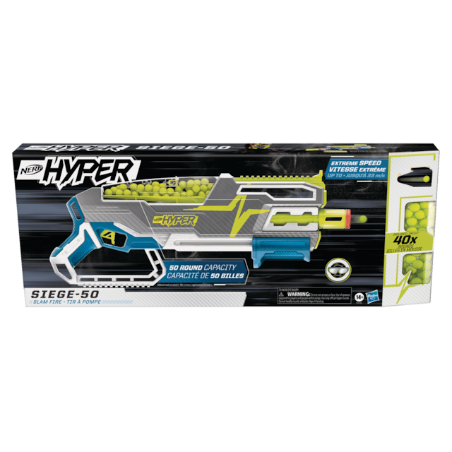 NERF Hyper Siege 50 PumpAction Blaster, Ages 14+ Canadian Tire