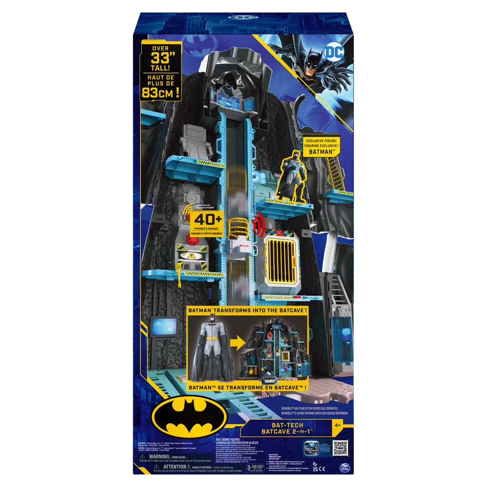 Batman, BatTech Batcave, Giant Transforming Playset With Exclusive 4