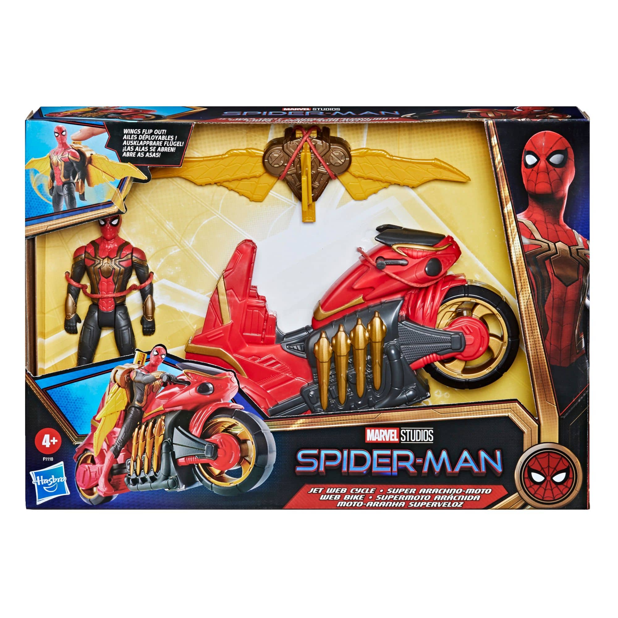Spider-Man Marvel Jet Web Cycle Vehicle & Action Figured Toy with