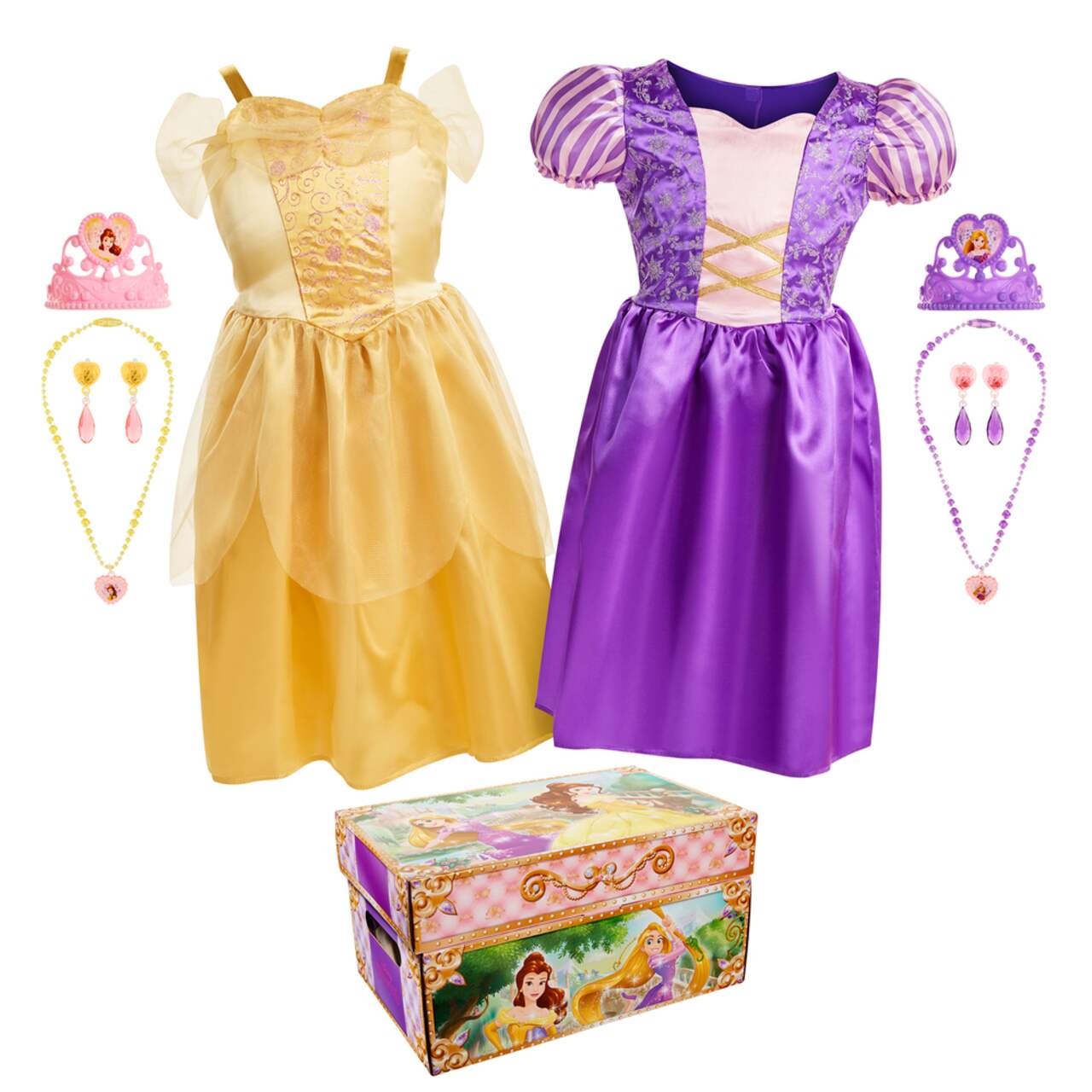 Disney Princess Dress Up Trunk Deluxe 21 Piece Officially Licensed [  Exclusive]