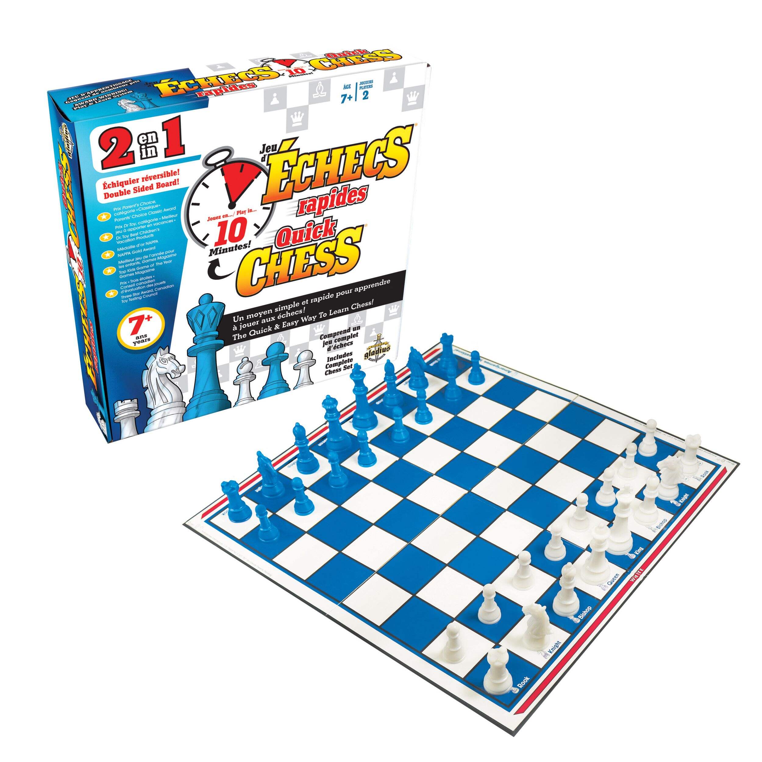 2-in-1 Quick Chess Game, French Age 6+ Composite_or_Mixed