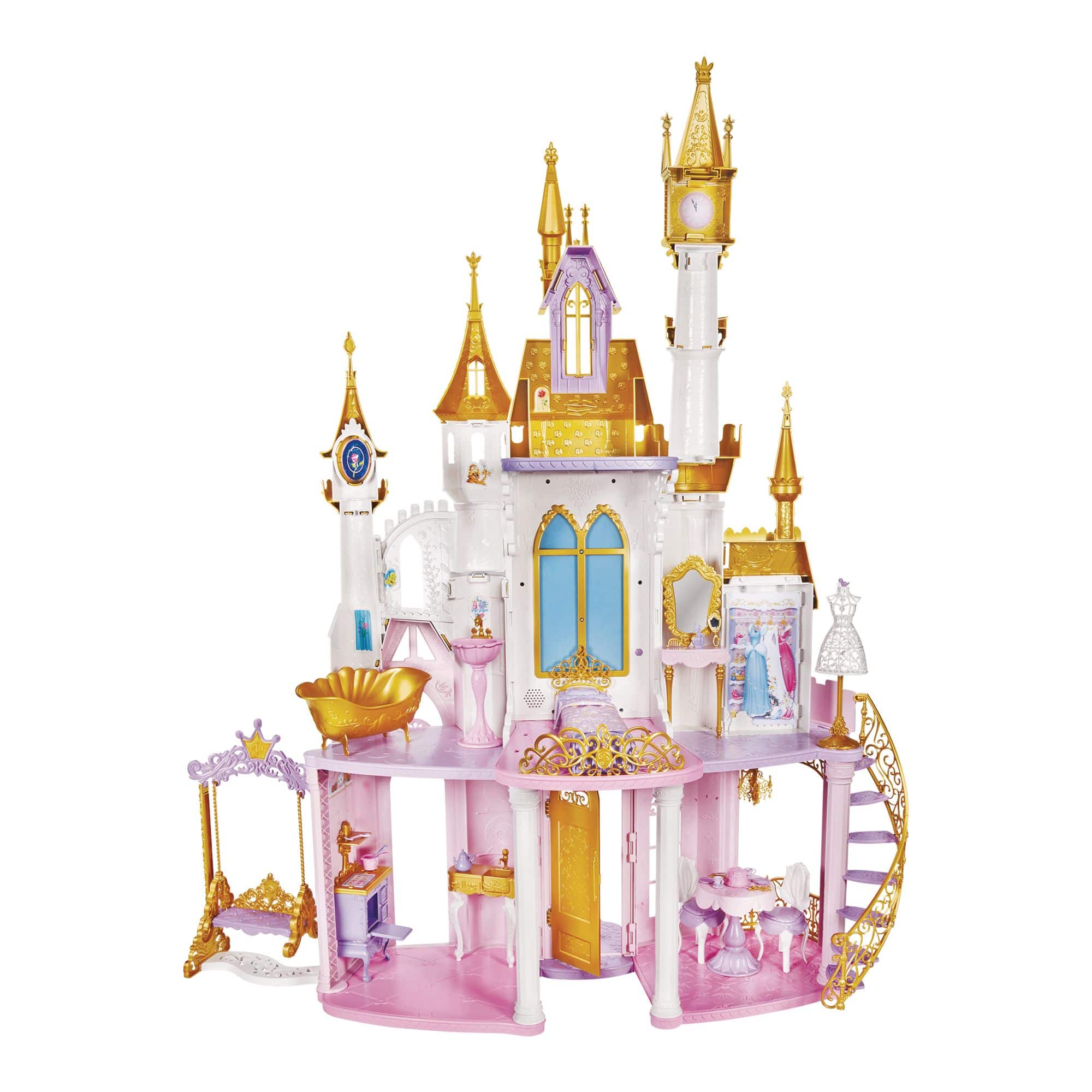 Disney Princess Ultimate Celebration Castle, Doll House with Musical  Fireworks Light Show, Age 3+