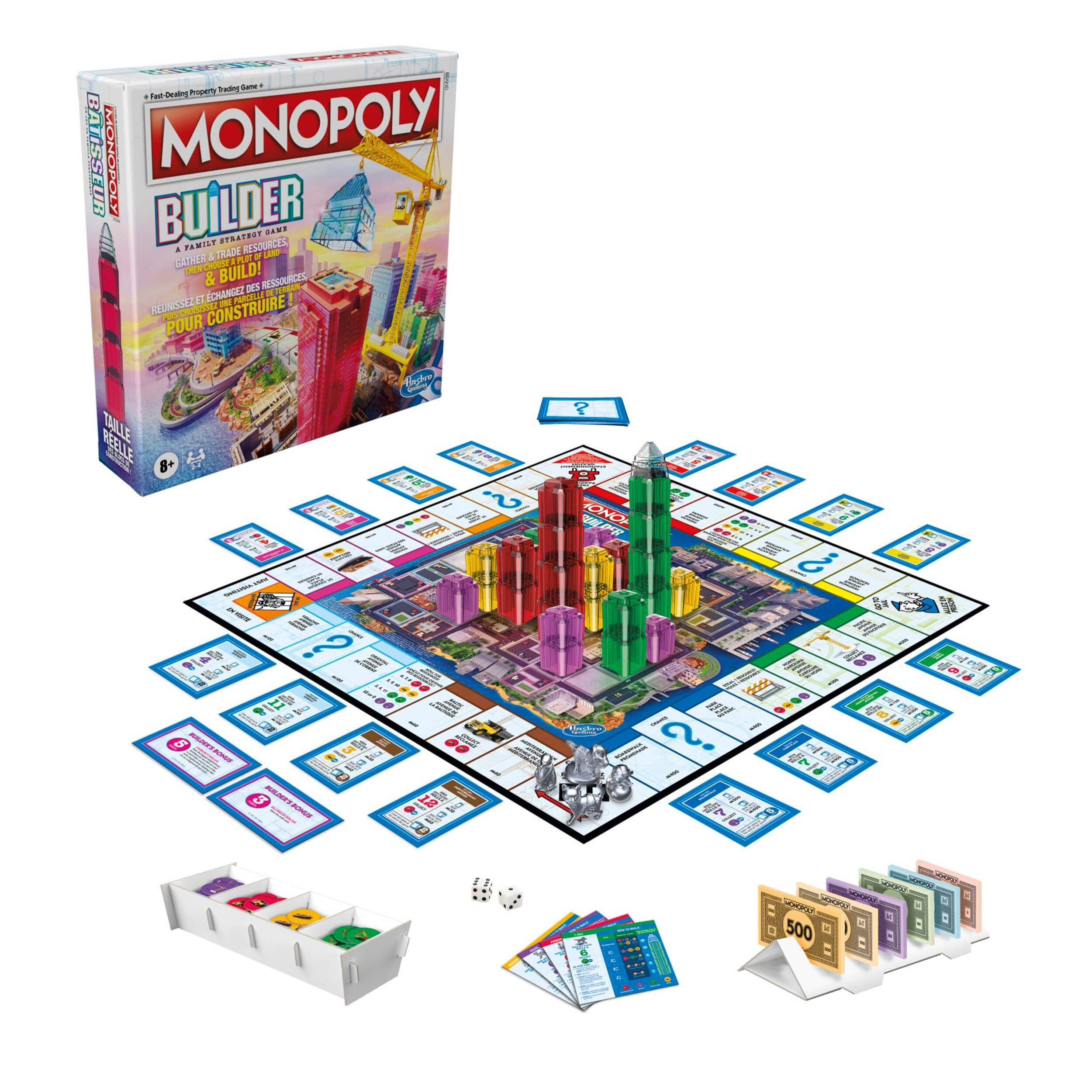 Monopoly Builder Board Game, Strategy Game - Bilingual, Age 8+ Composite_or_Mixed