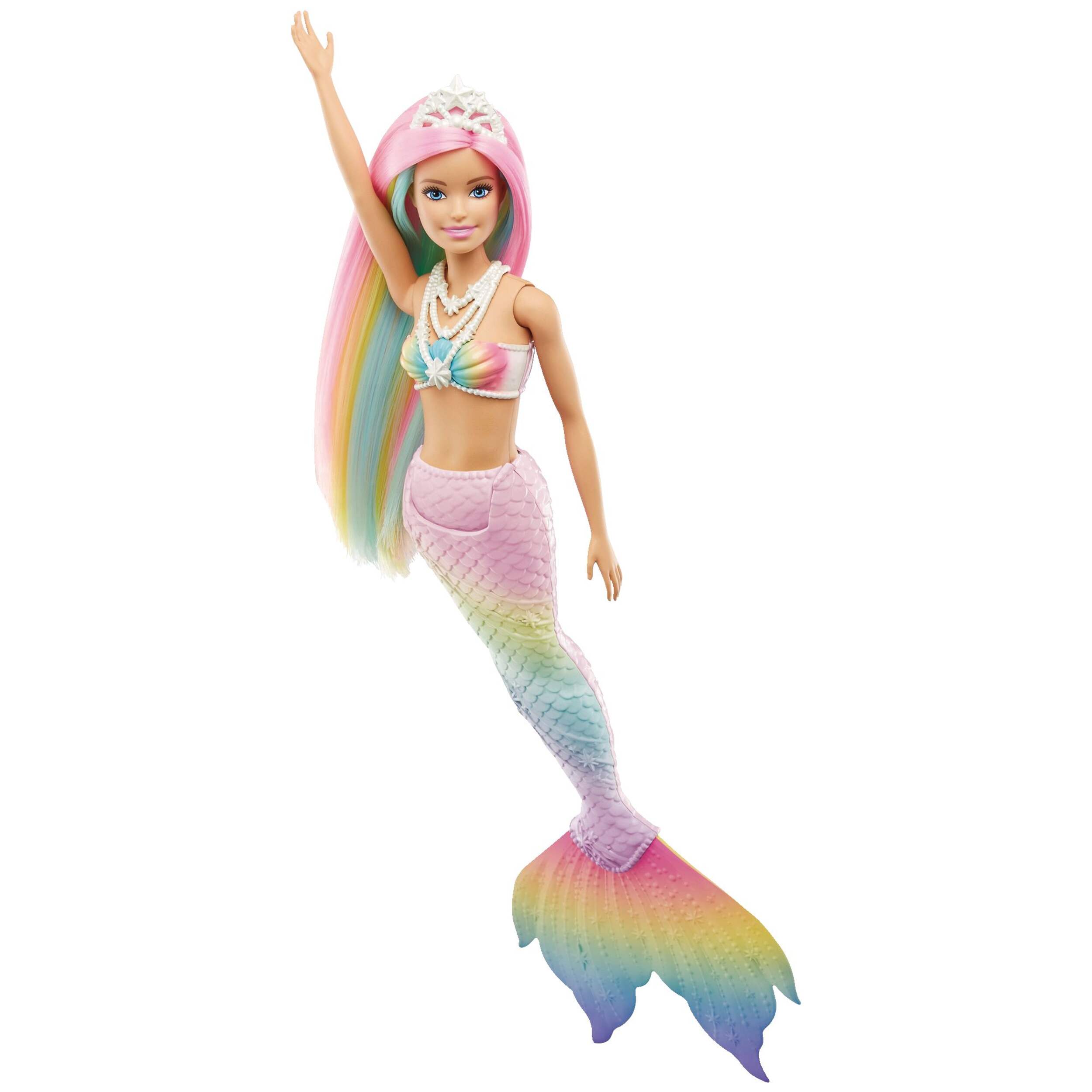 Poupée Barbie sirène Dreamtopia Rainbow Magic, changement de couleur, 3 ans et plus Front_Angled_Left
