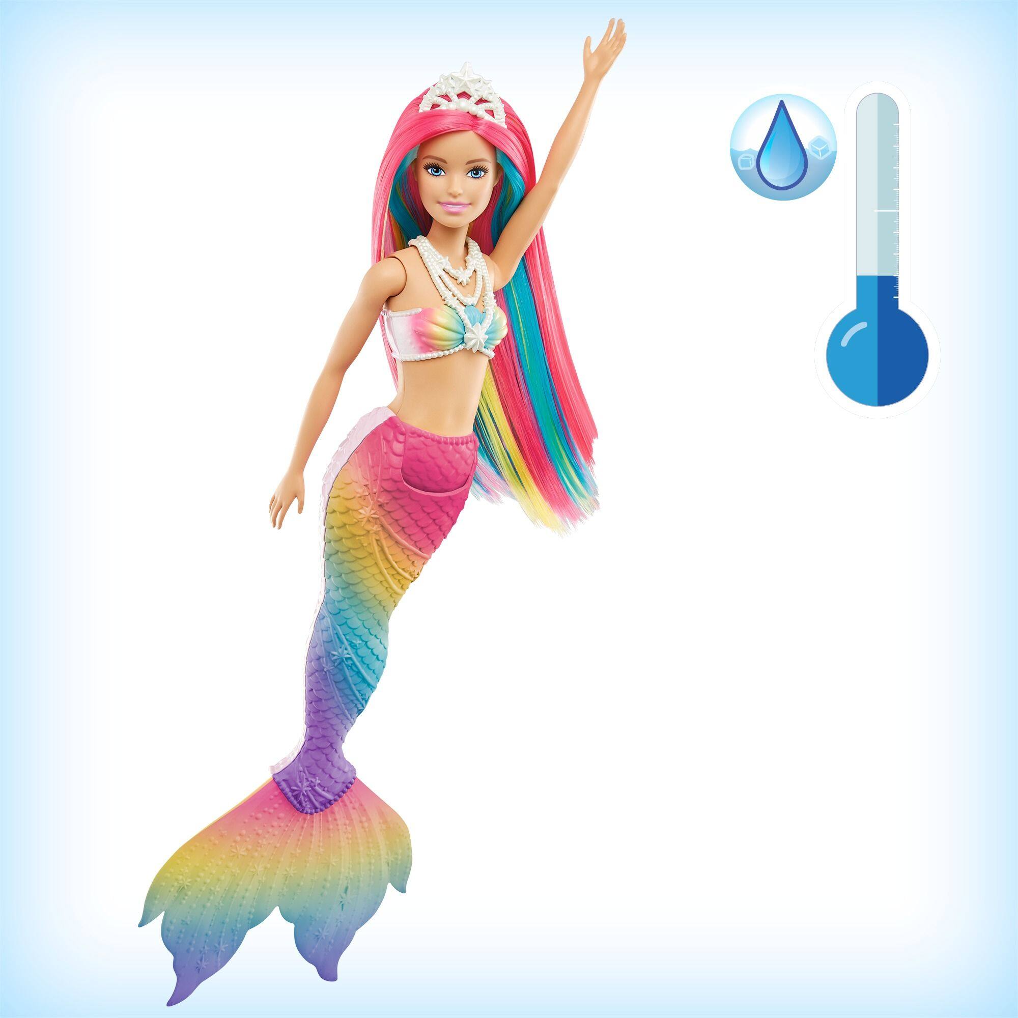 Barbie Dreamtopia Rainbow Magic™ Mermaid Doll, Colour-Changing