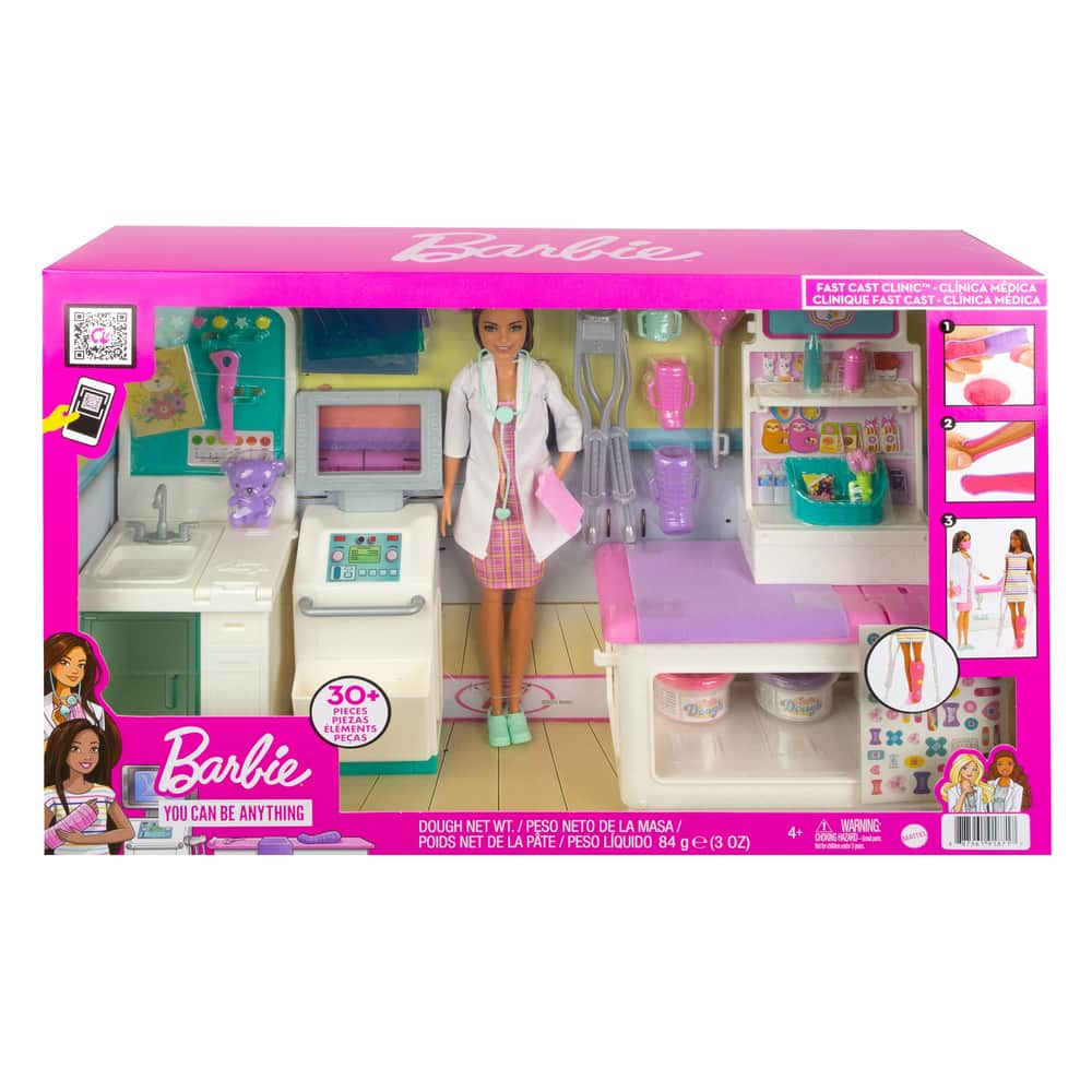 barbie careers medical doctor doll playset