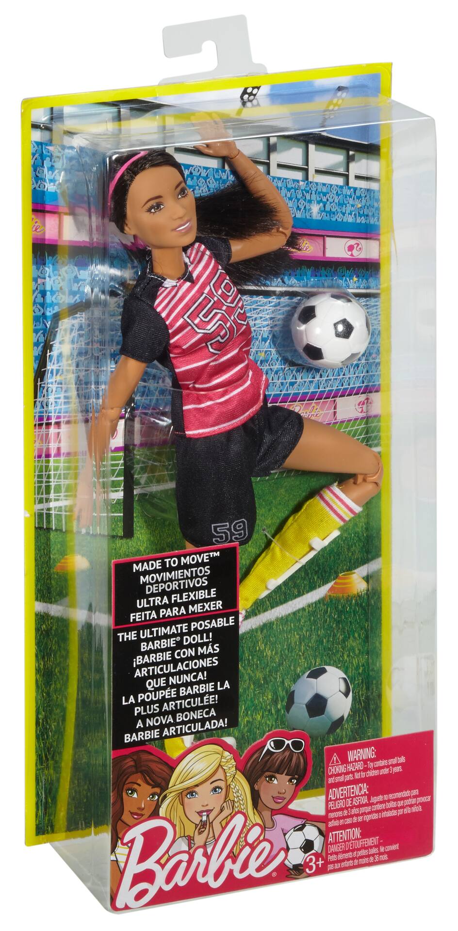 Paper Mattel African American New Toy Made To Move Soccer Player Barbie 