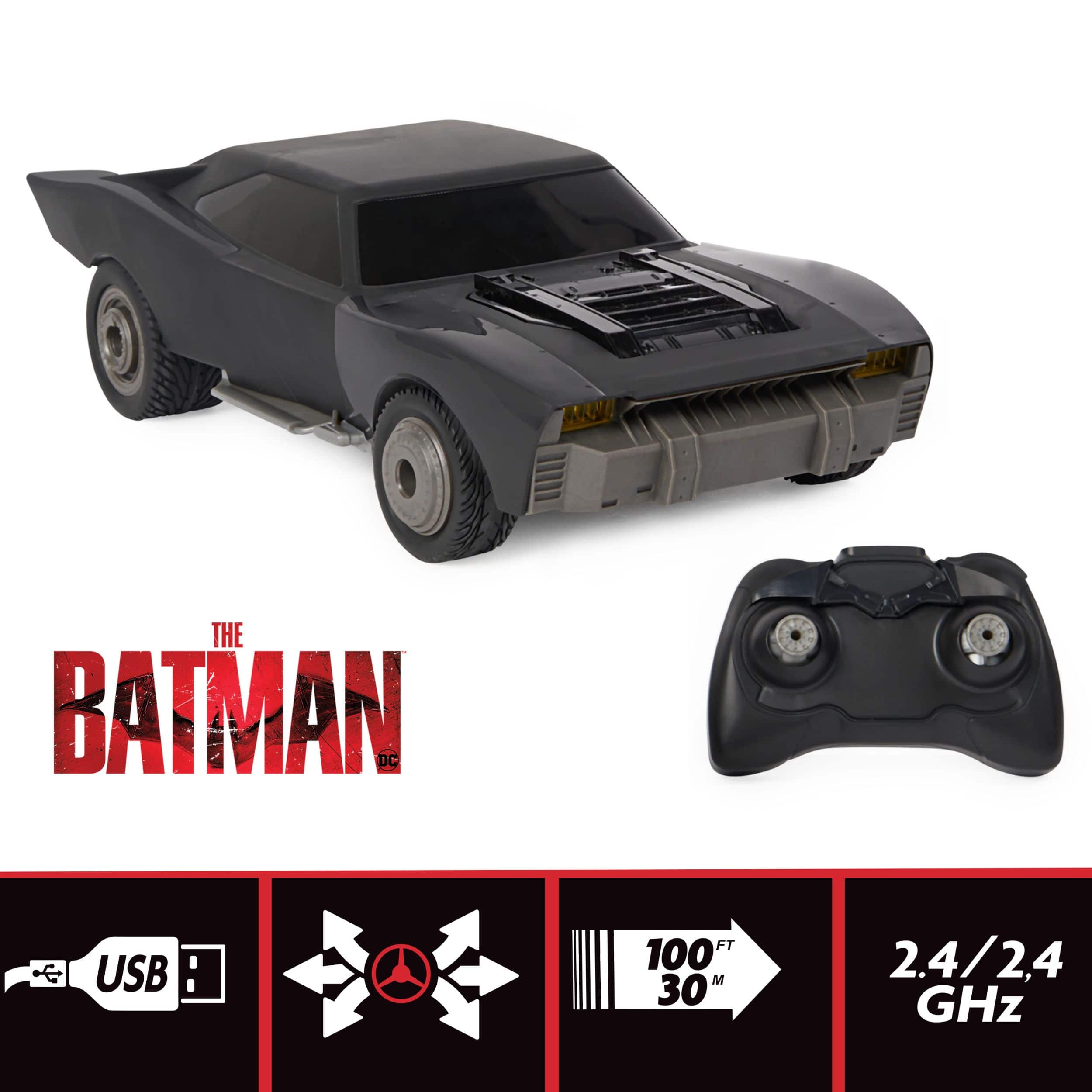 DC Comics, The Batman Turbo Boost Batmobile, Remote Control Car