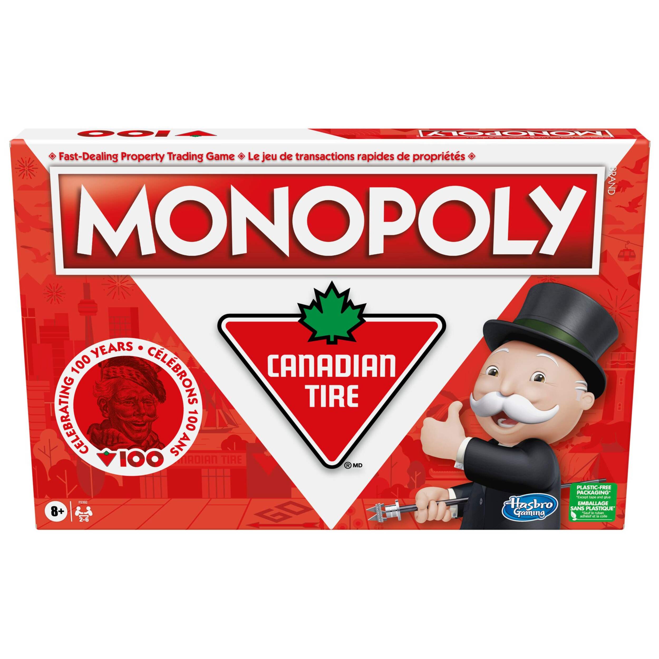 Hasbro Games Canadian Tire 100th Anniversary Special Edition Monopoly, Ages 8+ Front_Elevated