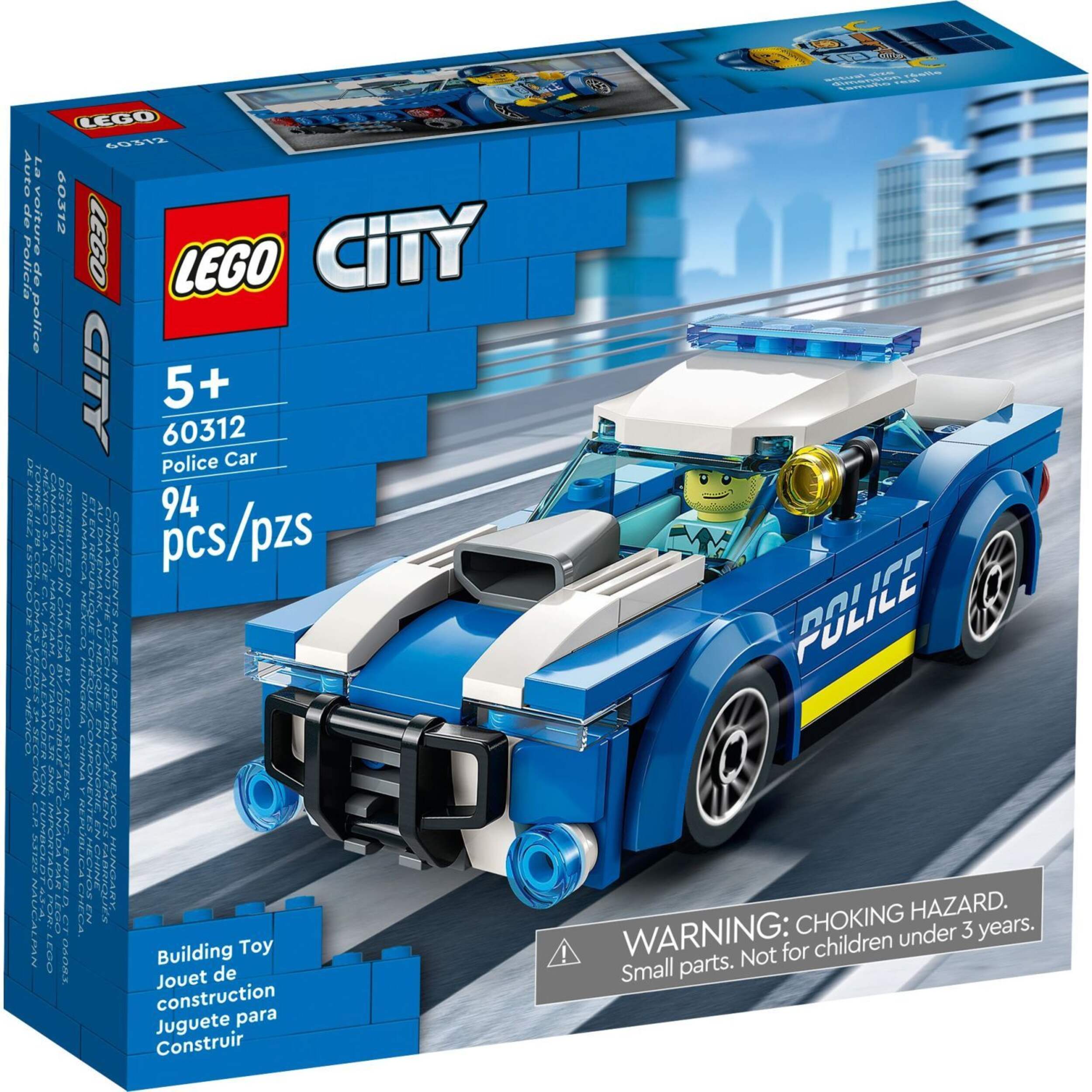 LEGO® City Police Car - 60312, 94 pcs, Age 7+ Front_Angled_Right