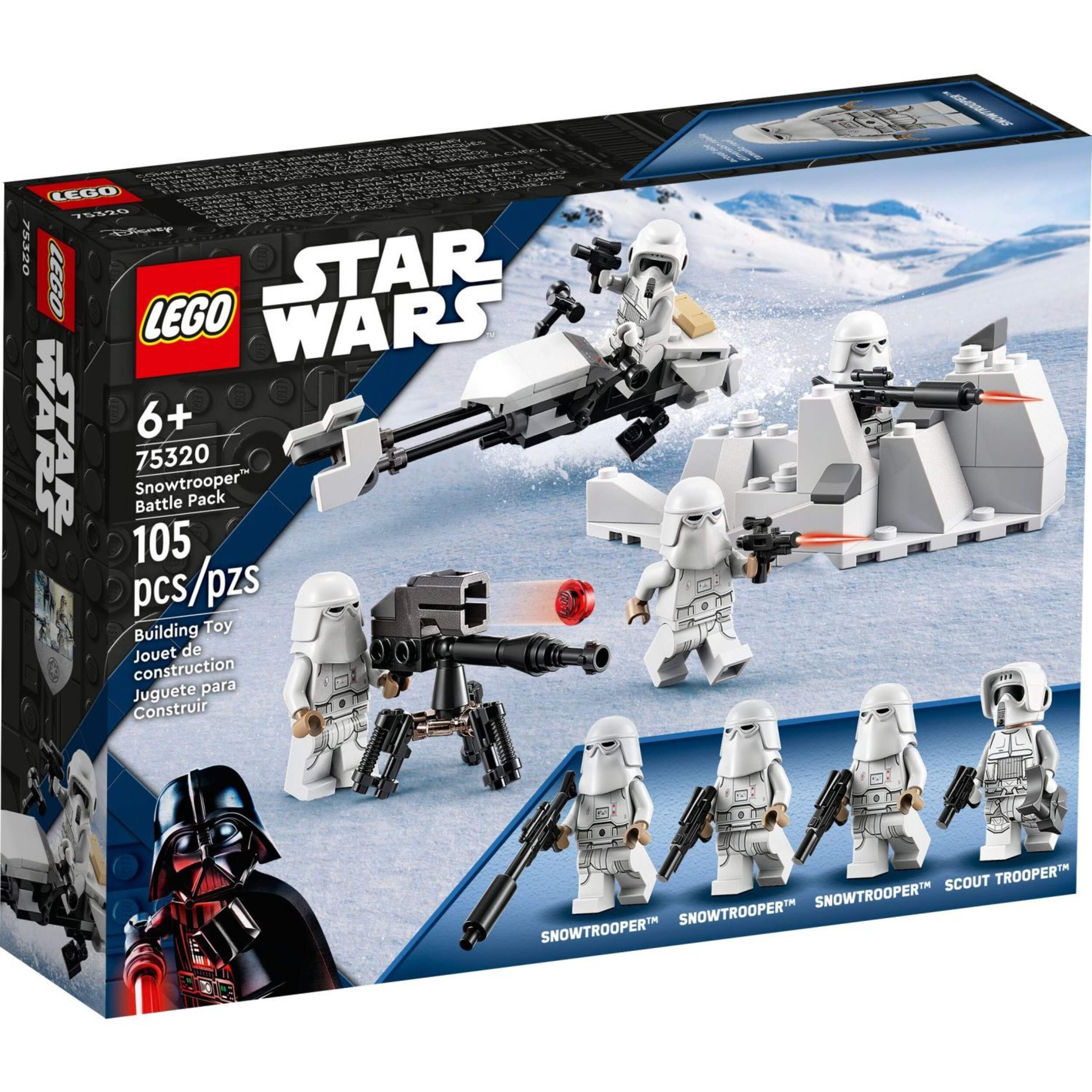 LEGO Star Wars Ensemble de combat Snowtroopers, 75320, 105 pcs, 18 ans et plus Front_Angled_Right