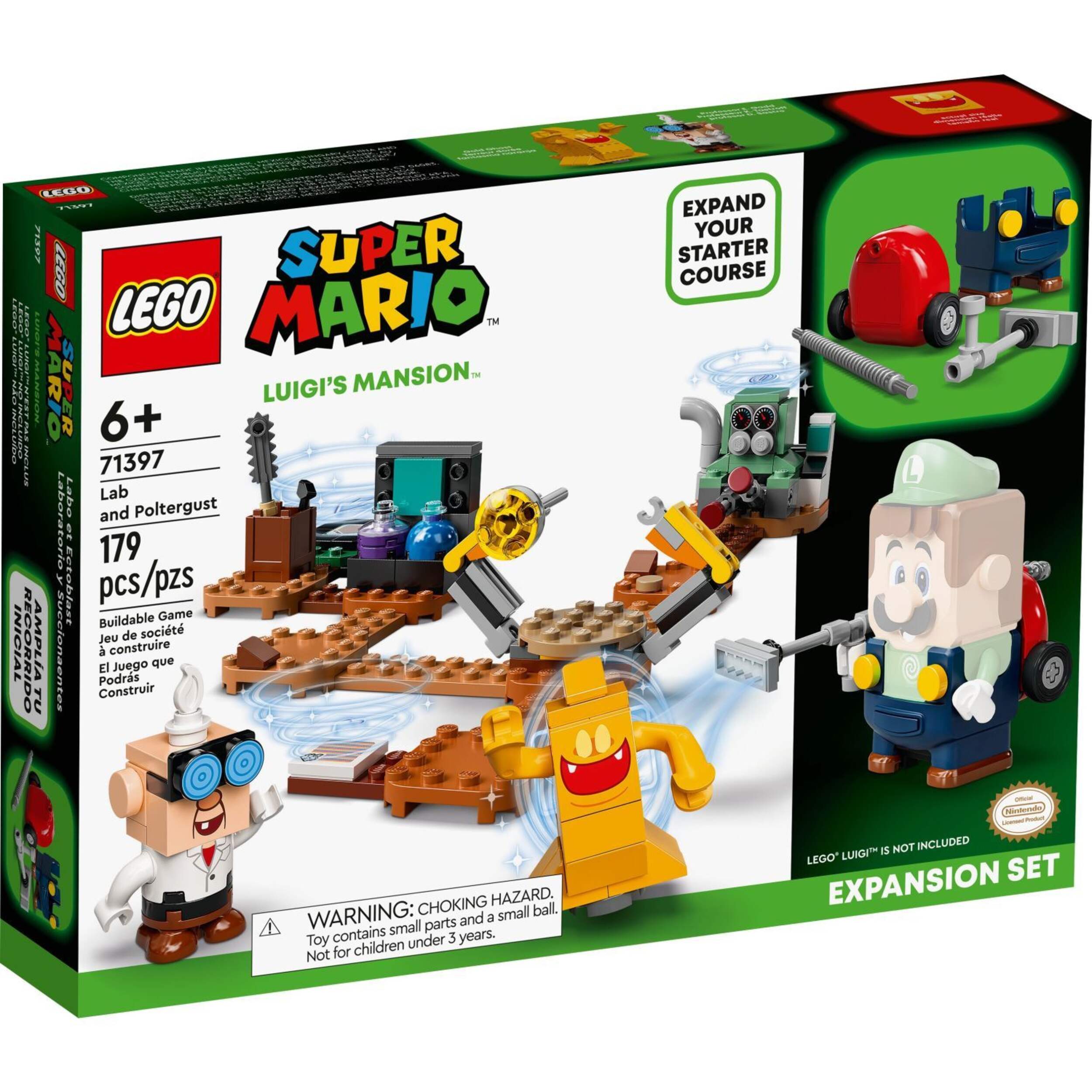 LEGO® Super Mario Luigi’s Mansion™ Lab and Poltergust Expansion Set - 71397, 179 pcs, Age 7+ Front_Angled_Right